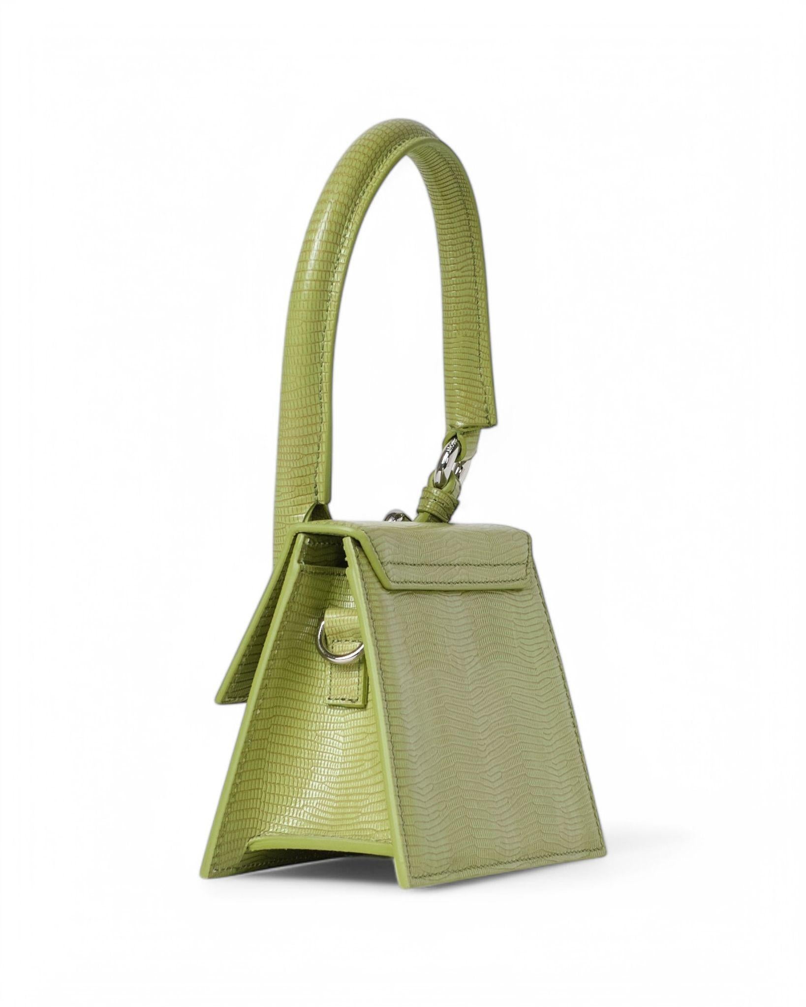 Jacquemus Le Chiquito Moyen Boucle Python Vert Neuf - En vente à Torre Del Greco, IT