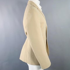 JACQUEMUS LE CHOUCHOU Size 40 Beige Cotton Blend Notch Lapel Sport Coat
