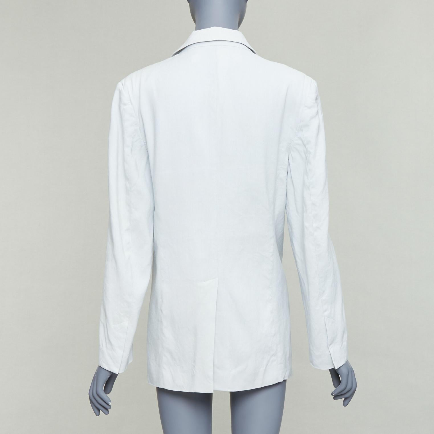 JACQUEMUS Le Coup De Soleil blue hemp virgin wool blend blazer FR34 XS For Sale 1
