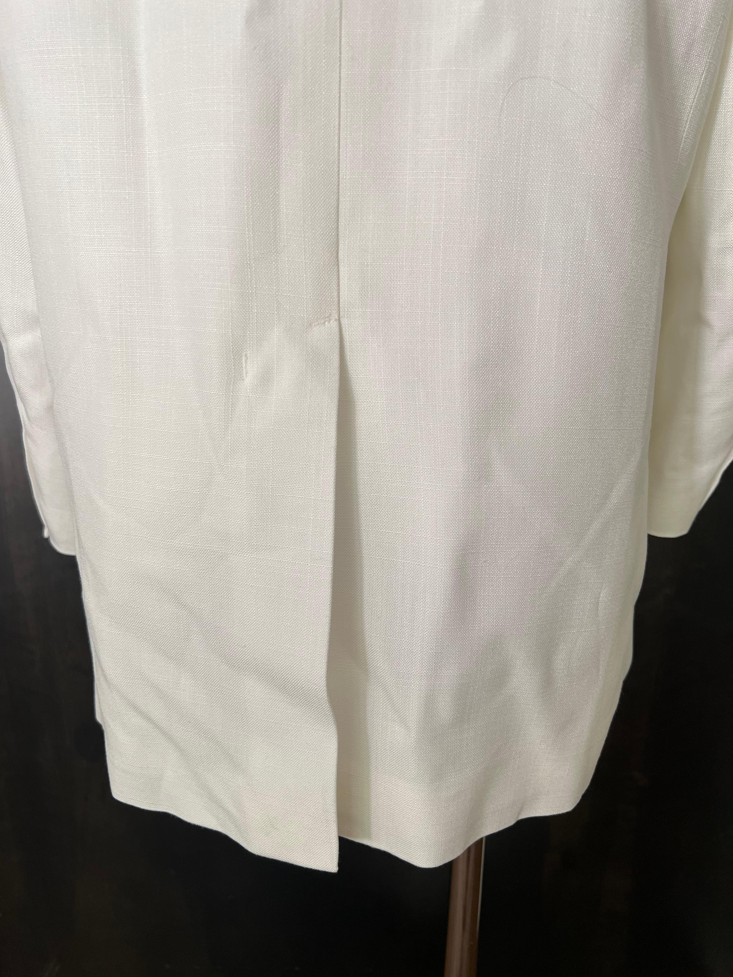 Jacquemus Le Coup De Soleil White Blazer Jacket, Size 38 For Sale 1