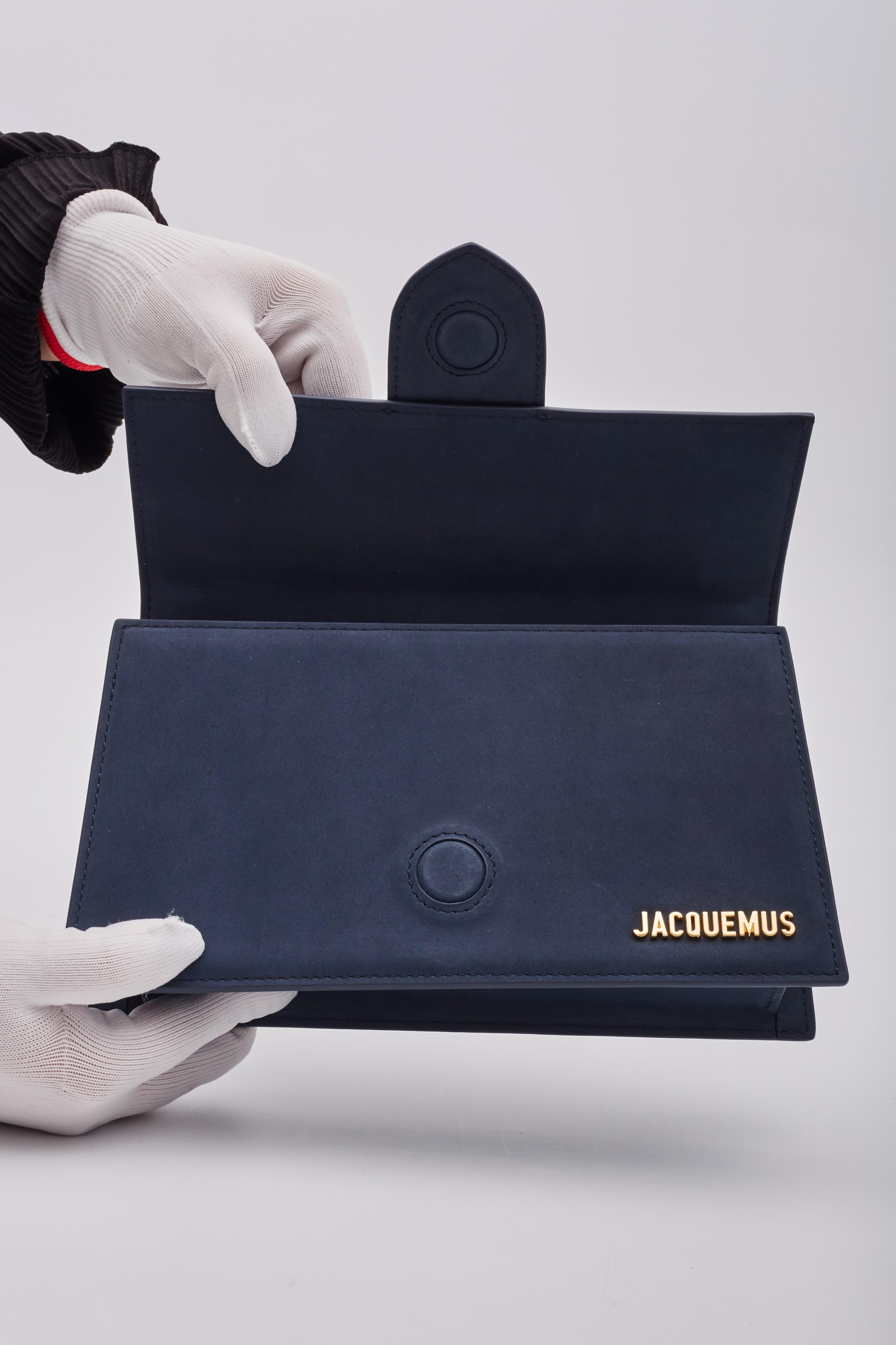Jacquemus Le Grand Bambino Dark Navy Leather Shoulder Bag 5