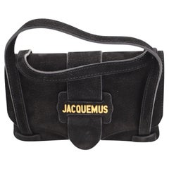 Jacquemus Le Sac Minho Nubuck Mini Bag in Black Suede