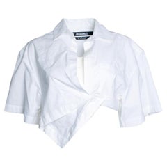 Jacquemus, le splash Baumwoll-Top in Weiß