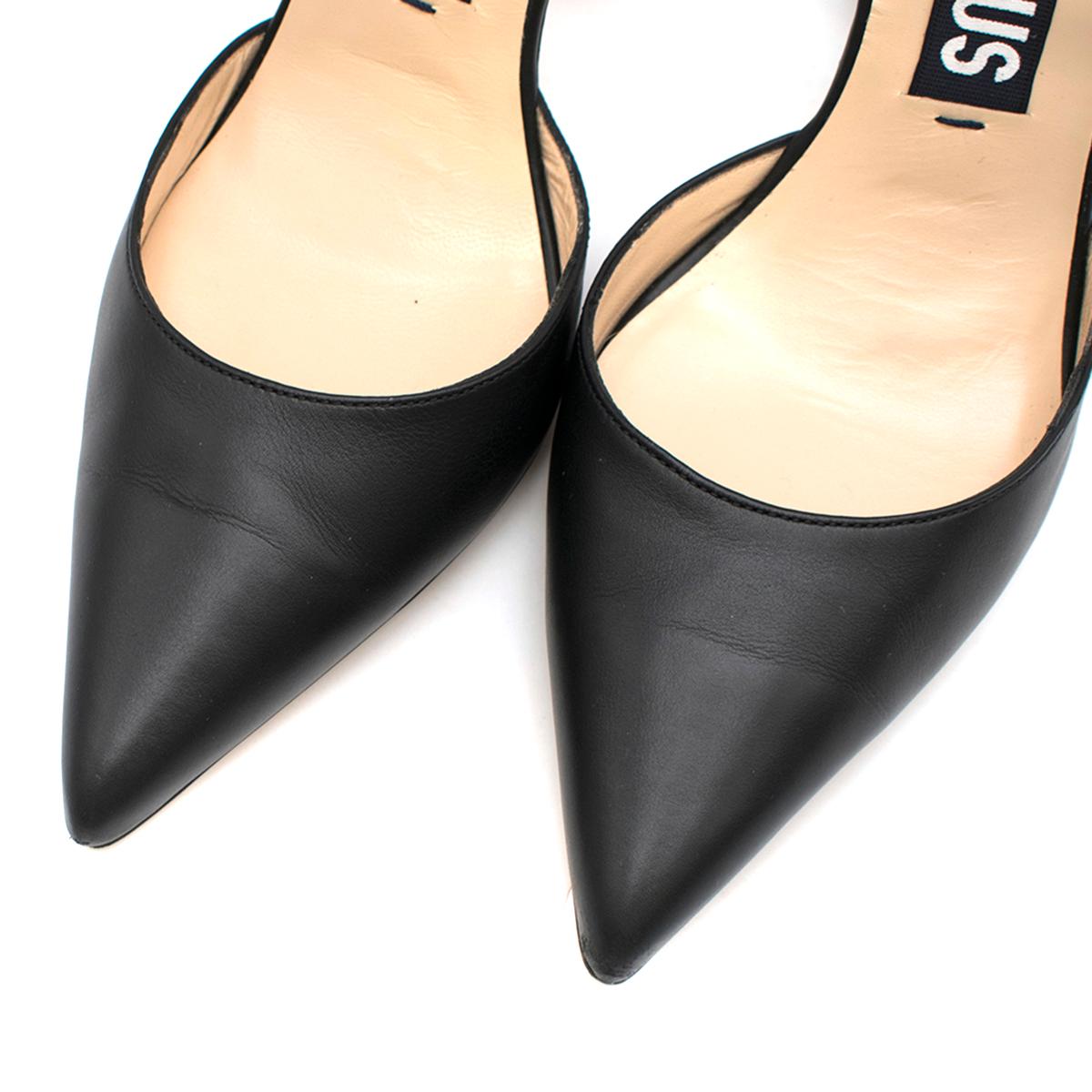 Women's Jacquemus Les chaussures Camil Black Leather Pumps SIZE 41