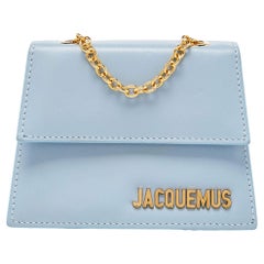Jacquemus Light Blue Leather Mini Le Piccolo Chain Bag