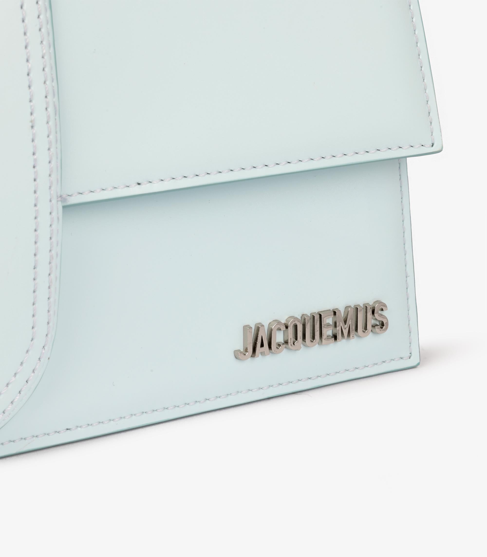 Jacquemus Light Blue Patent Leather Le Bambino Long In New Condition For Sale In Bishop's Stortford, Hertfordshire