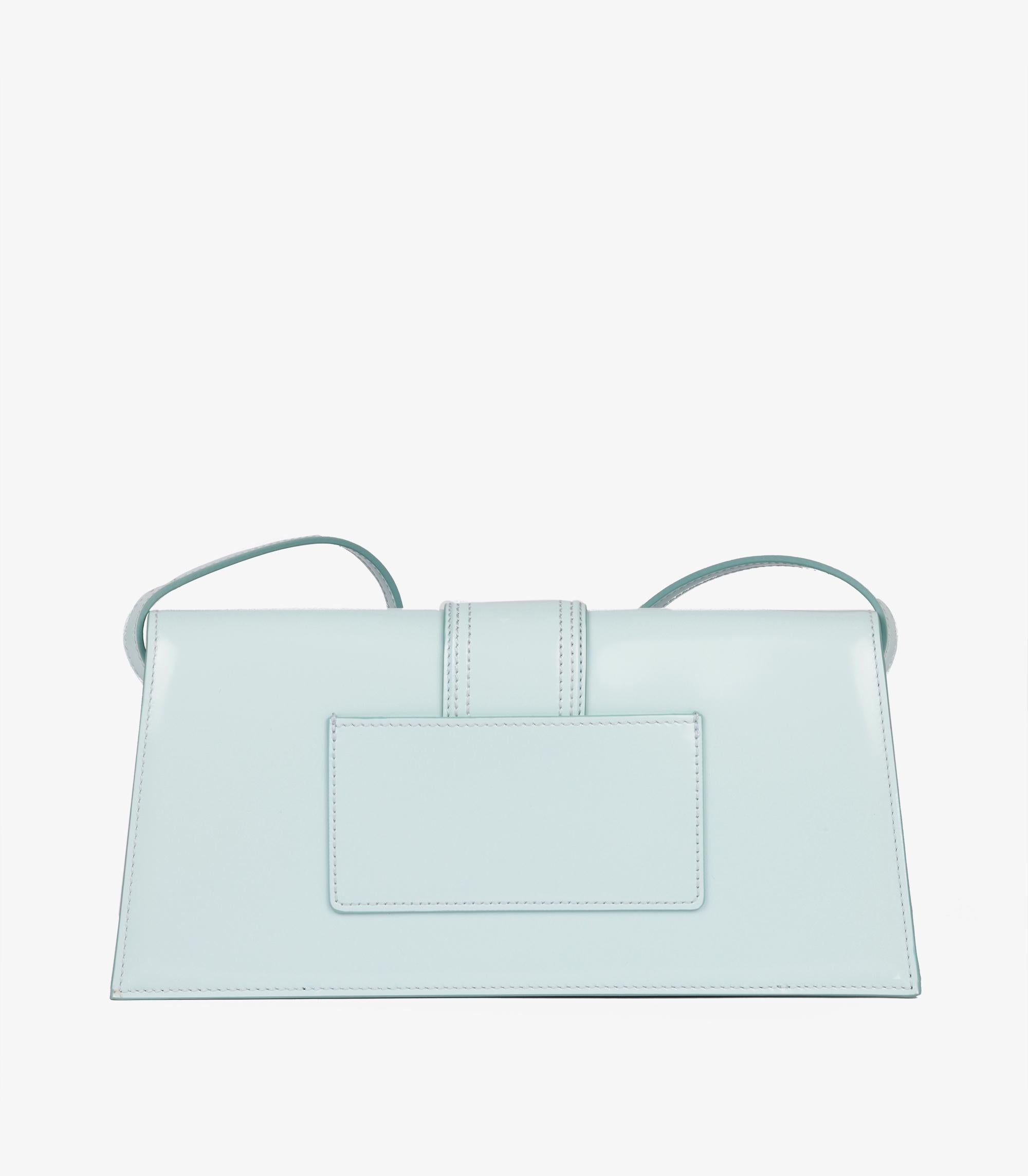 Jacquemus Light Blue Patent Leather Le Bambino Long For Sale 1