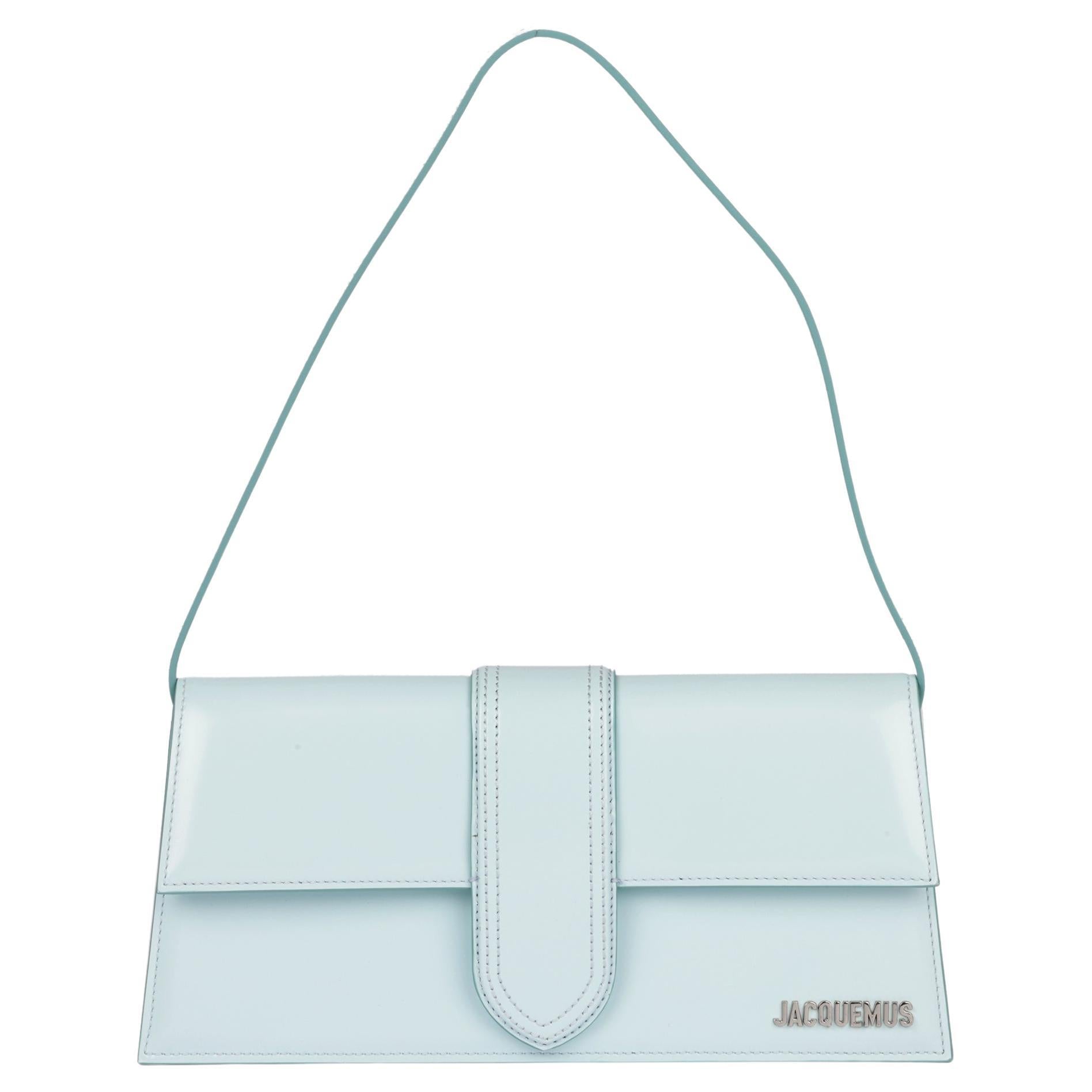 Jacquemus Light Blue Patent Leather Le Bambino Long For Sale