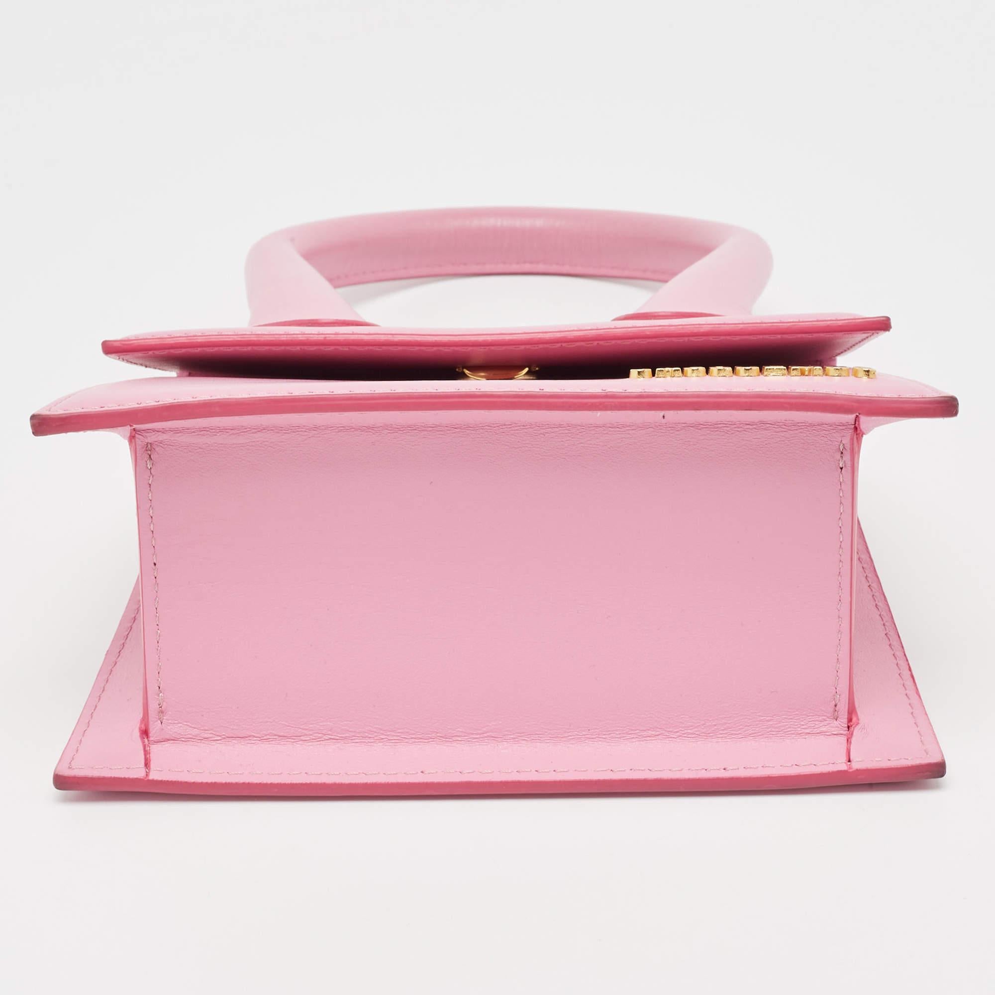 Jacquemus Light Pink Leather Le Chiquito Moyen Top Handle Bag 7