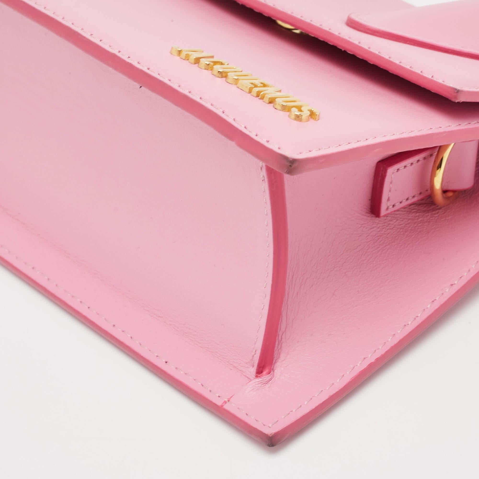Jacquemus Light Pink Leather Le Chiquito Moyen Top Handle Bag 10