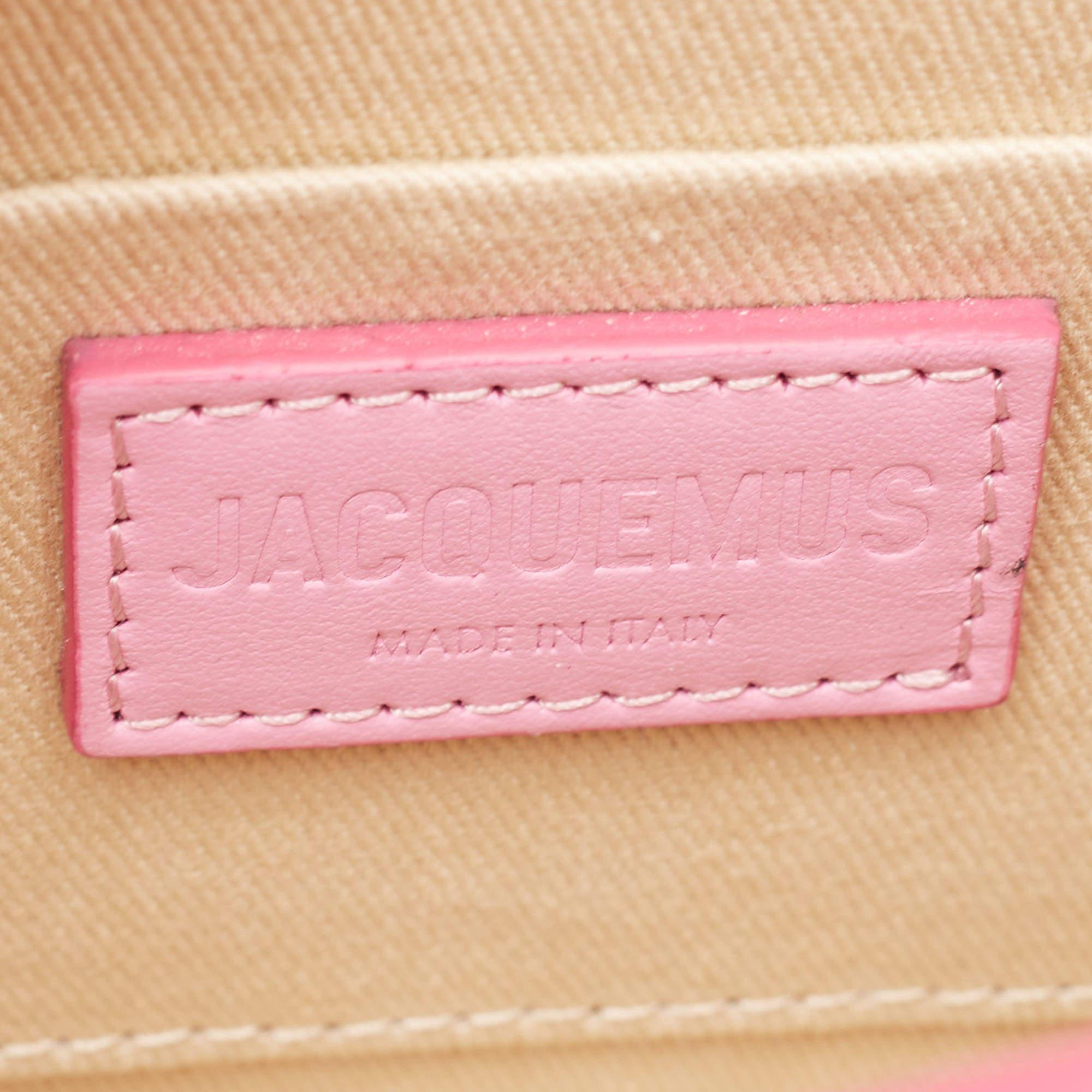 Jacquemus Light Pink Leather Le Chiquito Moyen Top Handle Bag 1