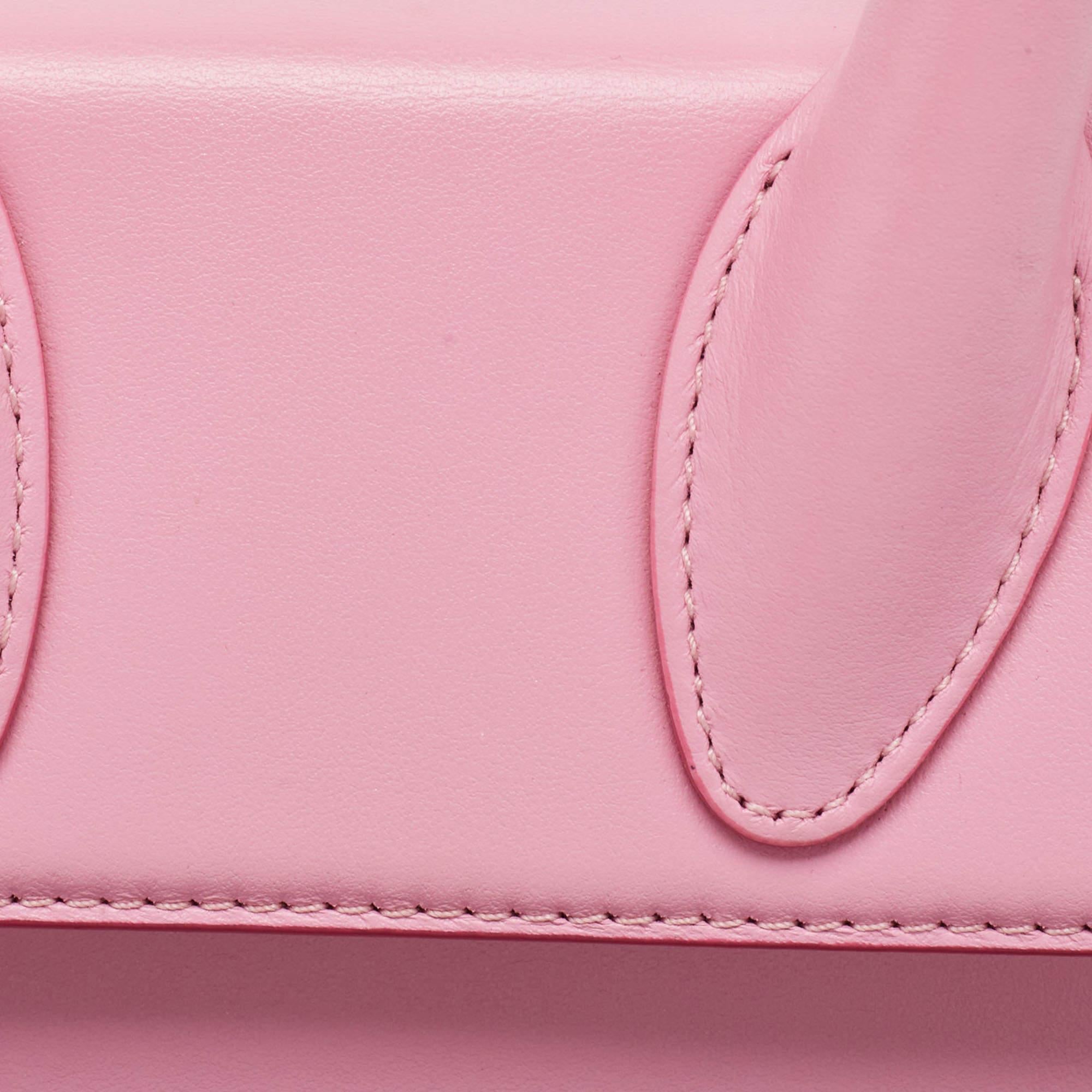 Jacquemus Light Pink Leather Le Chiquito Moyen Top Handle Bag 5