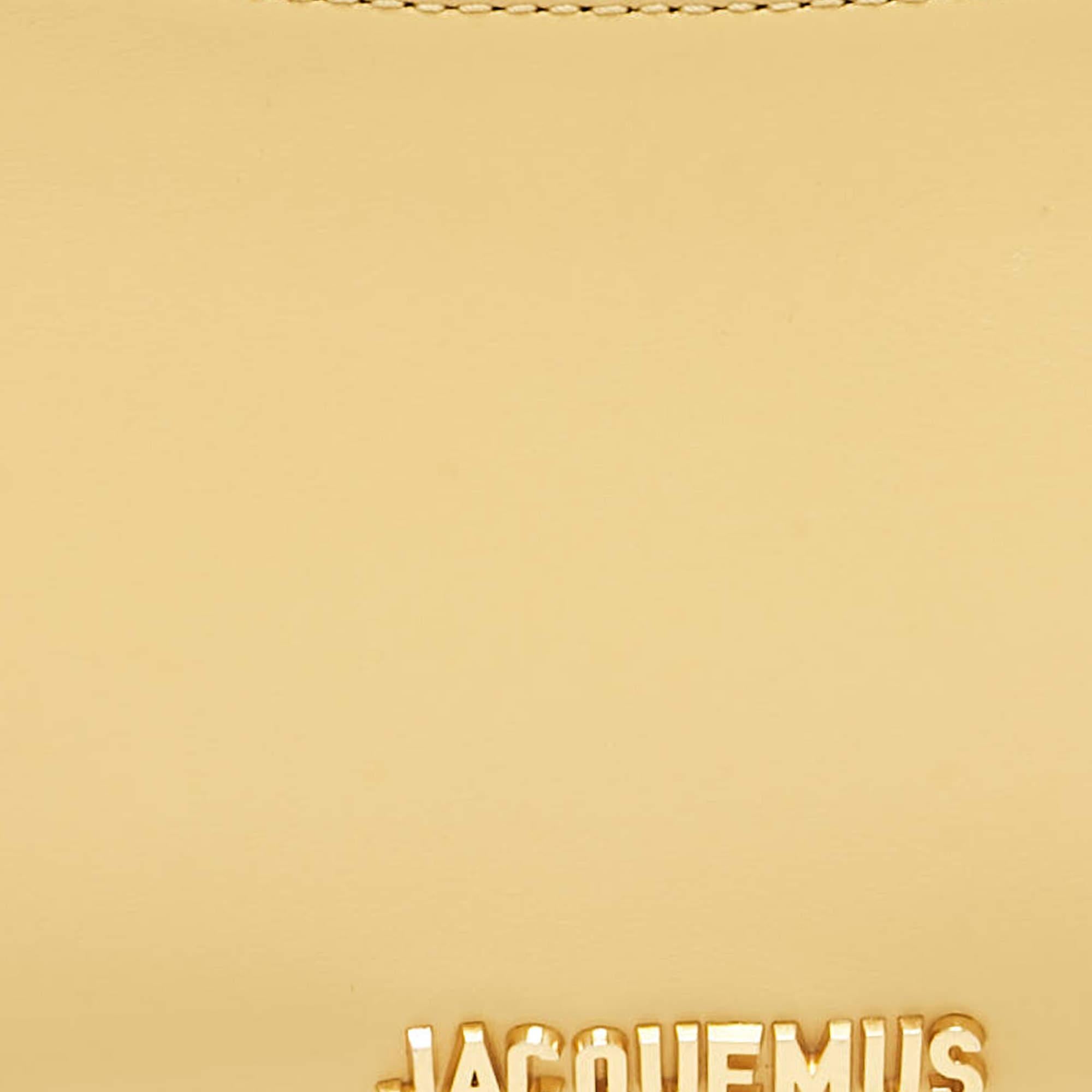 Jacquemus Light Yellow Leather Le Bisou Perle Bag 1