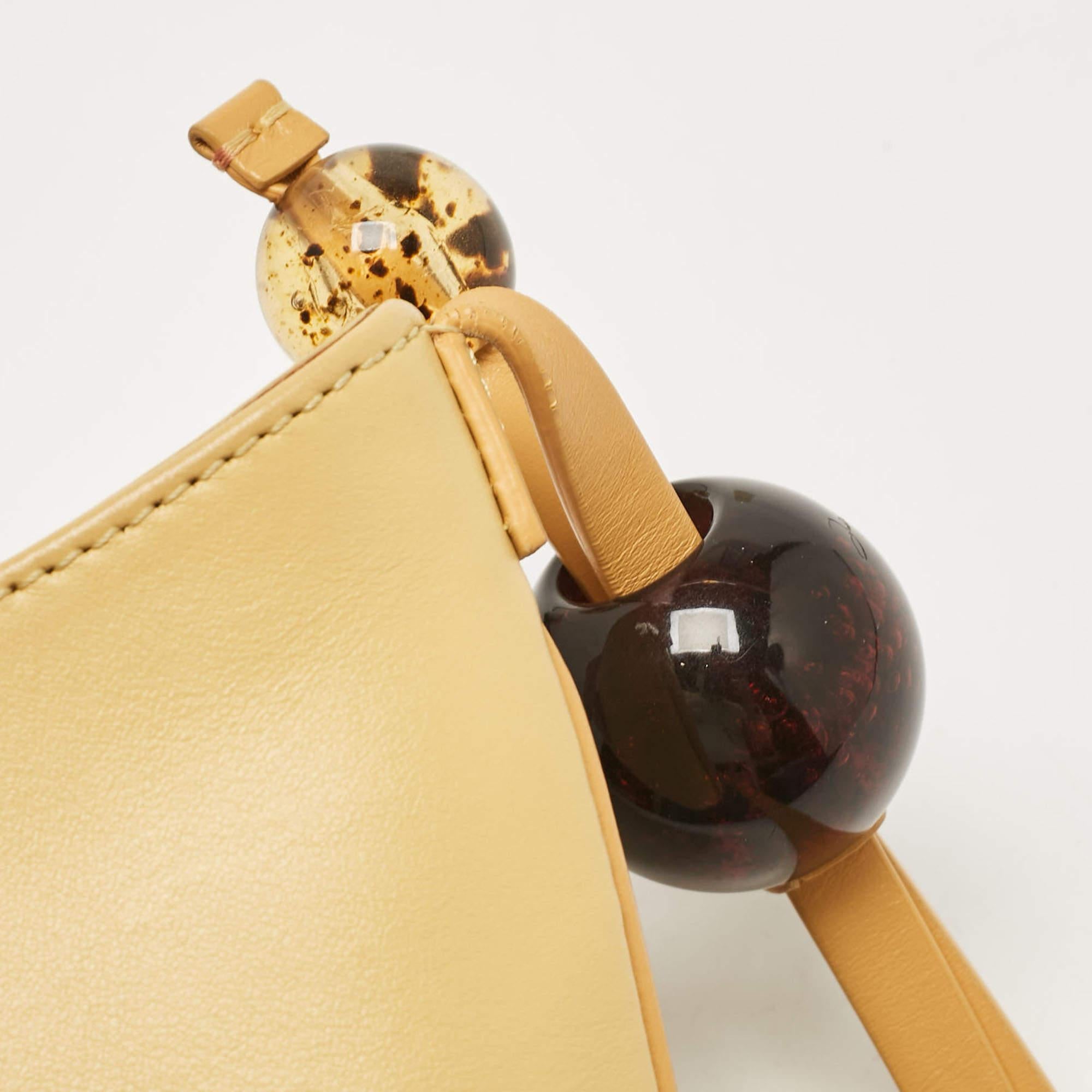Jacquemus Light Yellow Leather Le Bisou Perle Bag 2