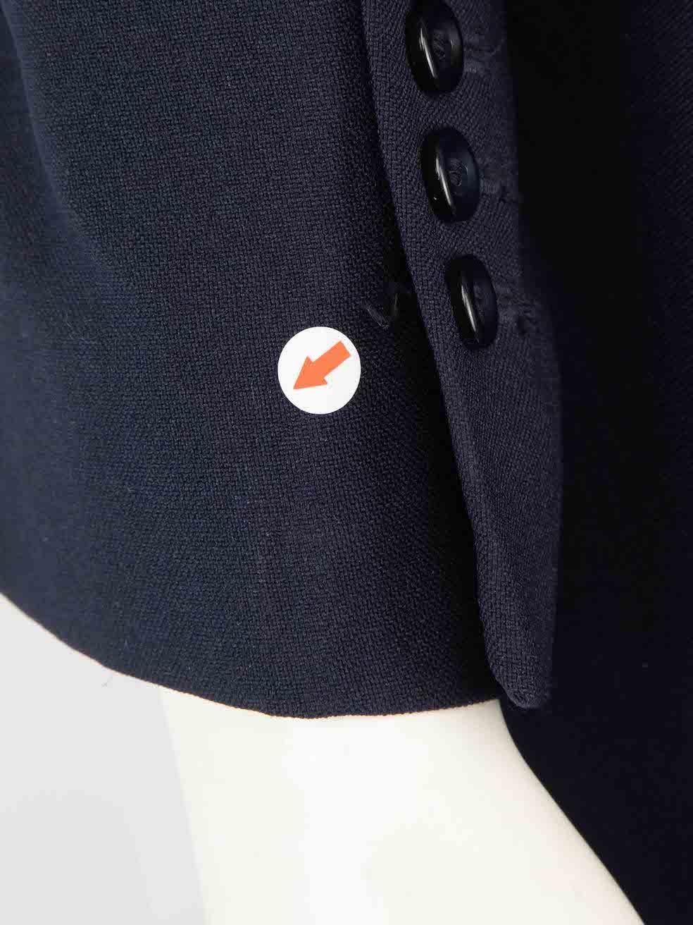 Jacquemus Navy Wool Single Breasted Buttoned Blazer Size S 1