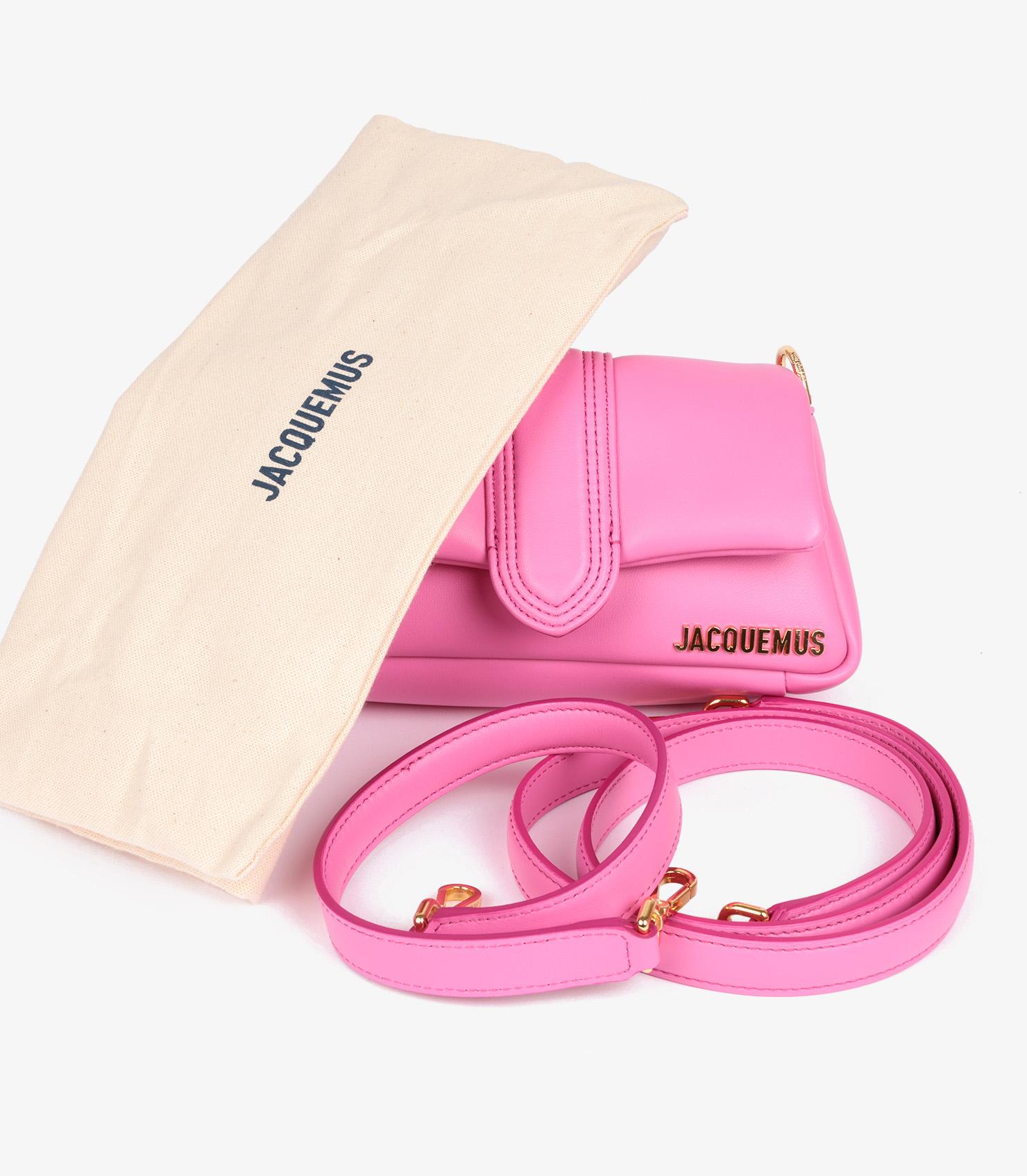 Jacquemus Neon-Pink-Lammfell-Leder Le Petit Bambimou im Angebot 5