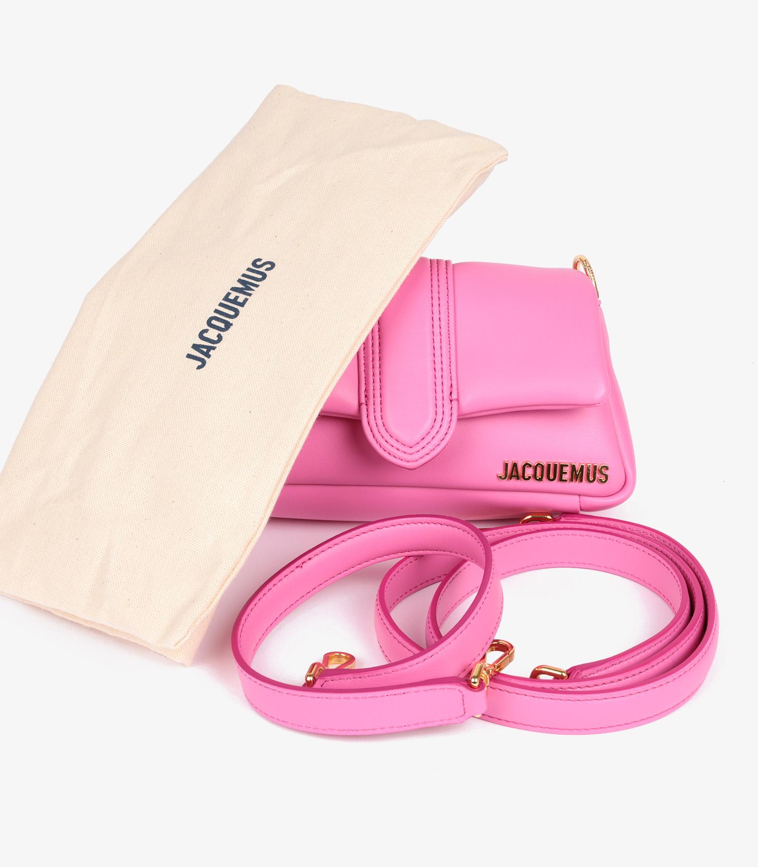 Jacquemus Neon Pink Lambskin Leather Le Petit Bambimou in vendita 5