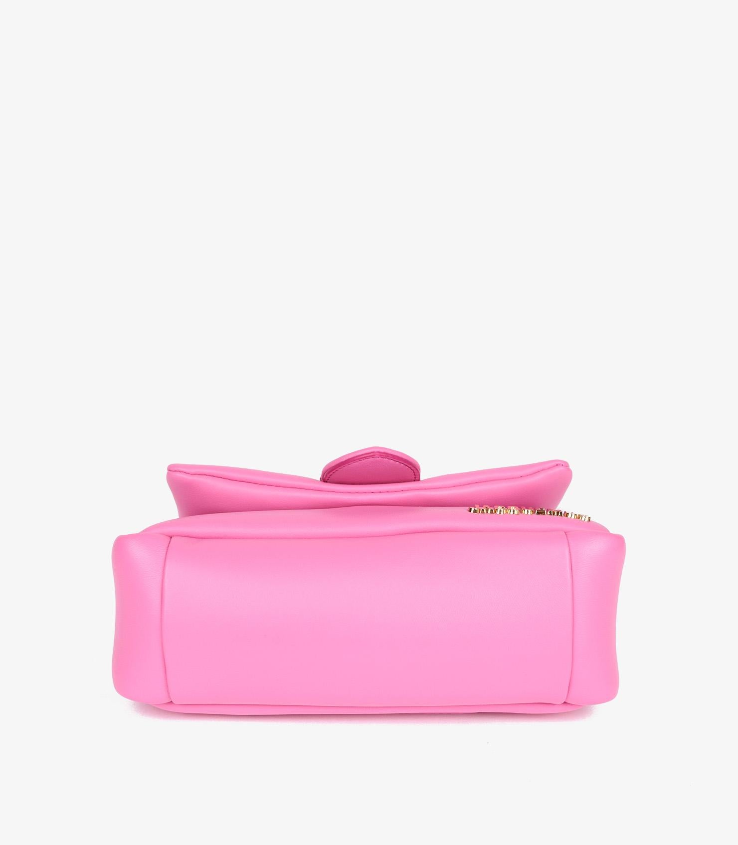 Jacquemus Neon Pink Lambskin Leather Le Petit Bambimou For Sale 2