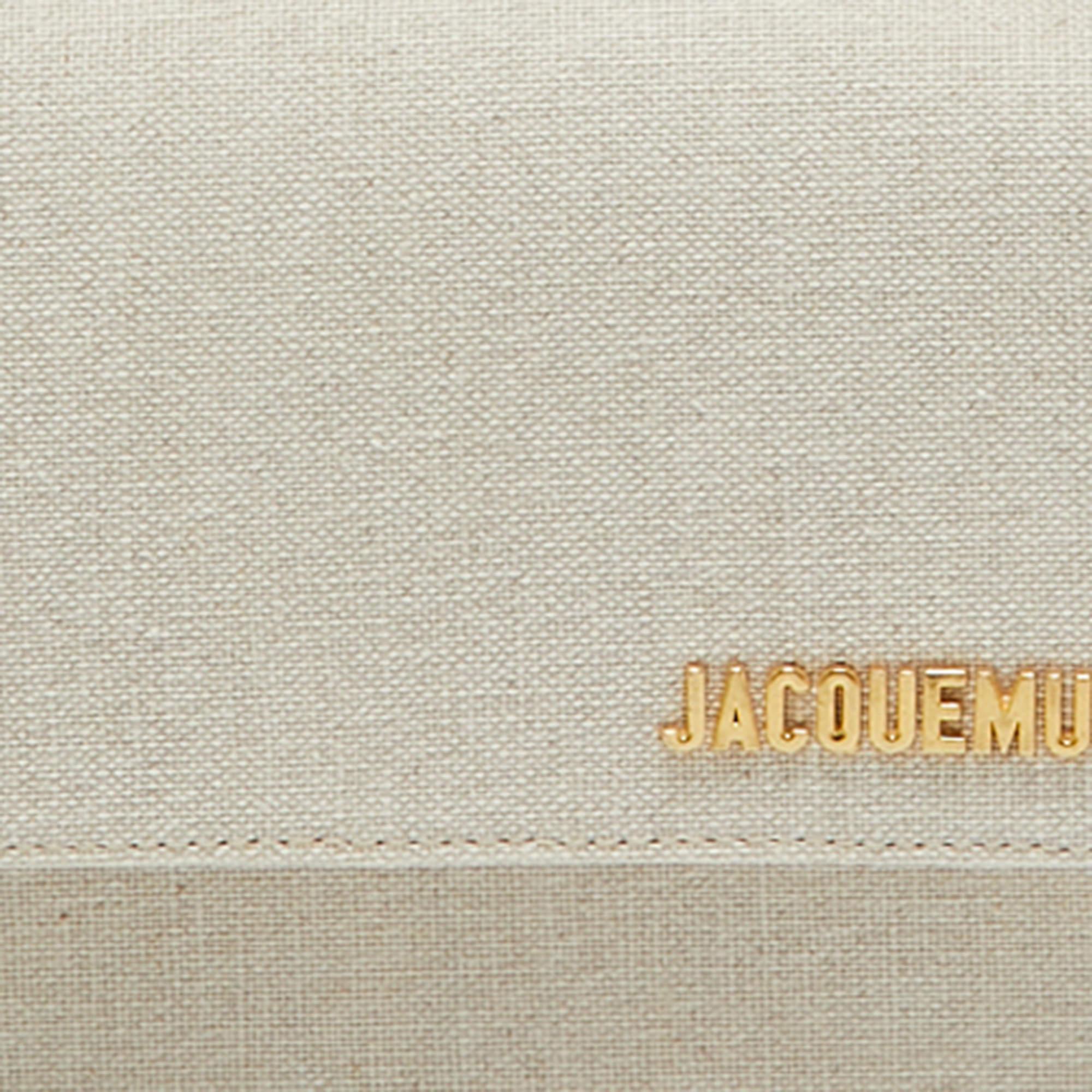 Jacquemus Off White Canvas Le Carinu Logo Shoulder Bag 2