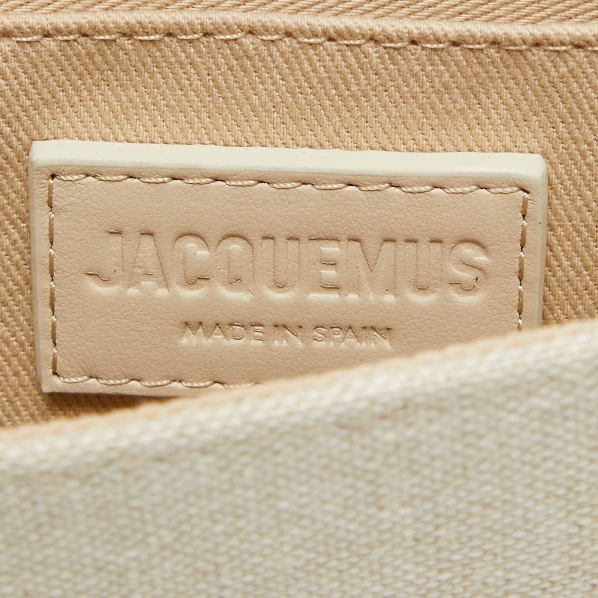 Jacquemus Off White Canvas Le Carinu Logo Shoulder Bag 5