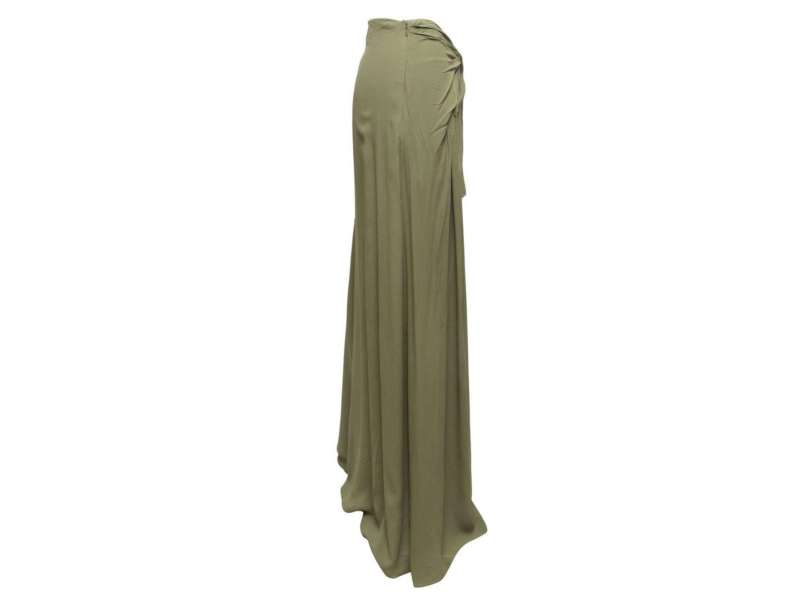 Jacquemus Olive High-Low Skirt 1