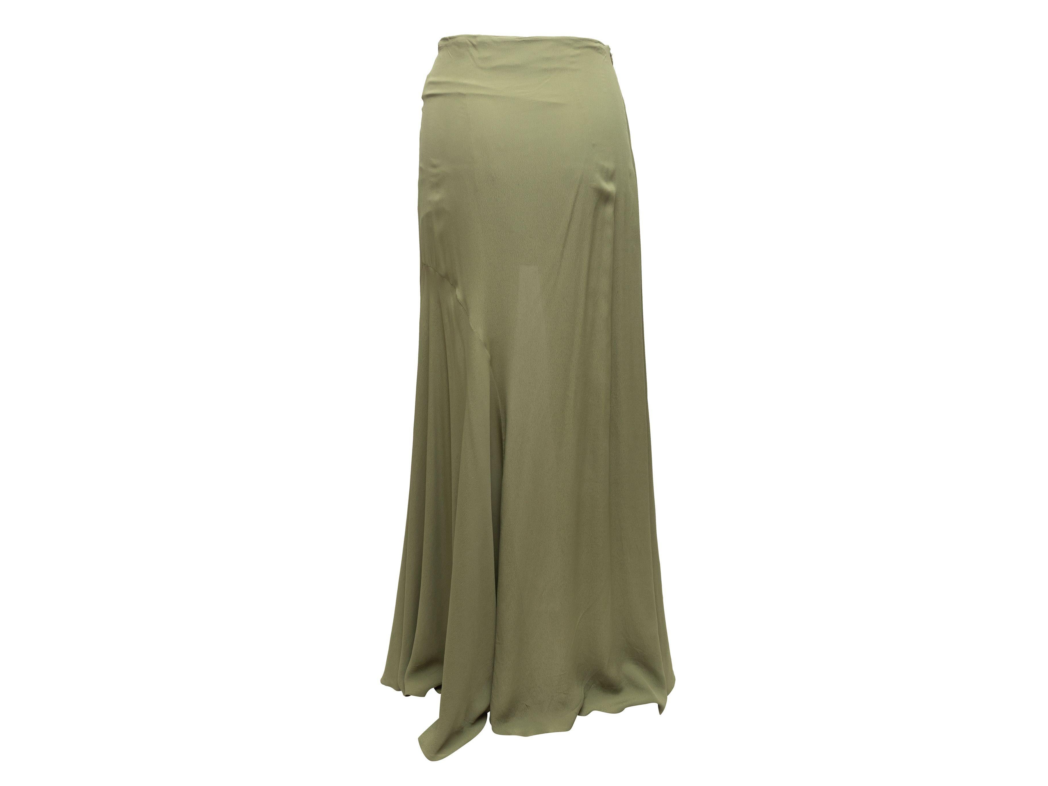 Jacquemus Olive High-Low Skirt 2