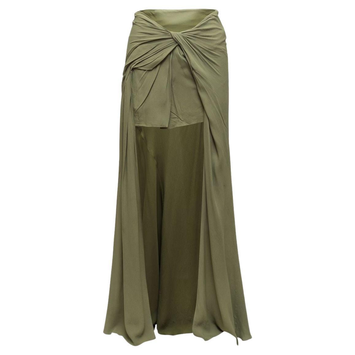 Jacquemus Olive High-Low Skirt