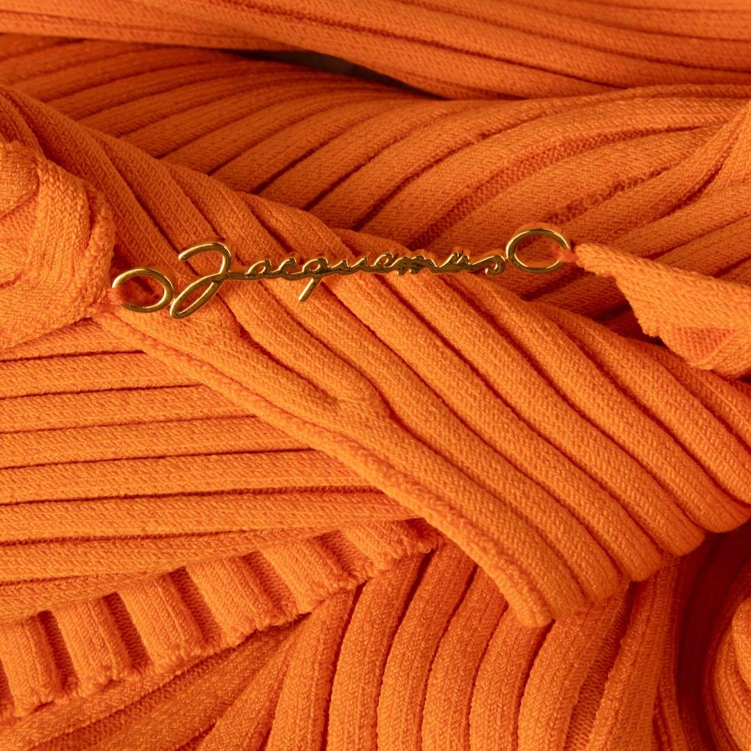 Jacquemus Orange La Maille Pral√π Cropped Cardigan Size XS In Good Condition For Sale In London, GB