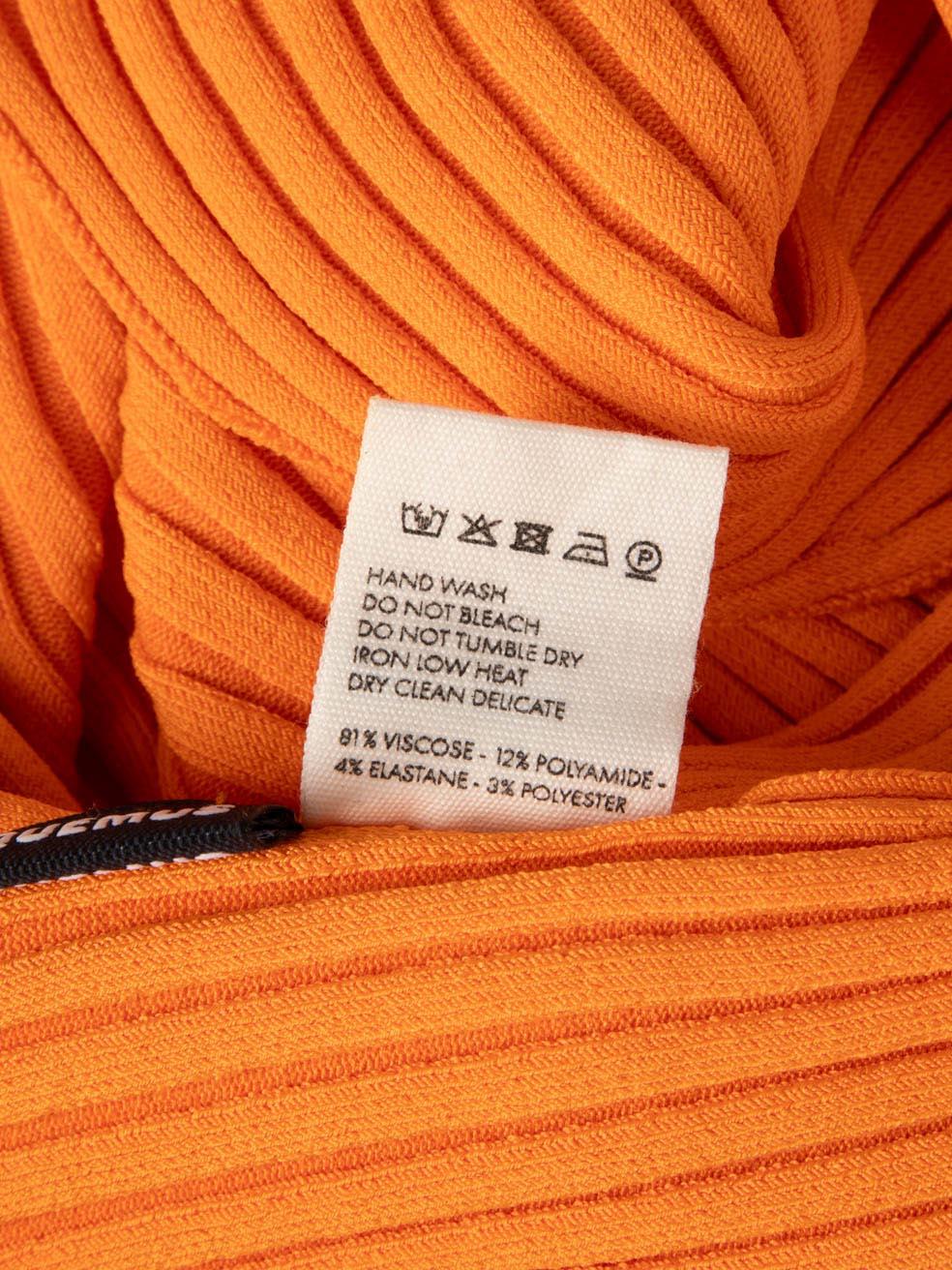 Jacquemus Orange La Maille Pral√π Cropped Cardigan Size XS For Sale 3