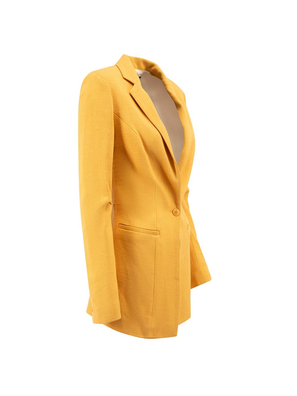 CONDITION is Never worn, with tags. No visible wear to jacket is evident on this new Jacquemus designer resale item.
  
Details
Orange
Viscose
Blazer
Button fastening
Button detail cuffs
2x Front pockets
  
Made in Romania
  
Composition
92%
