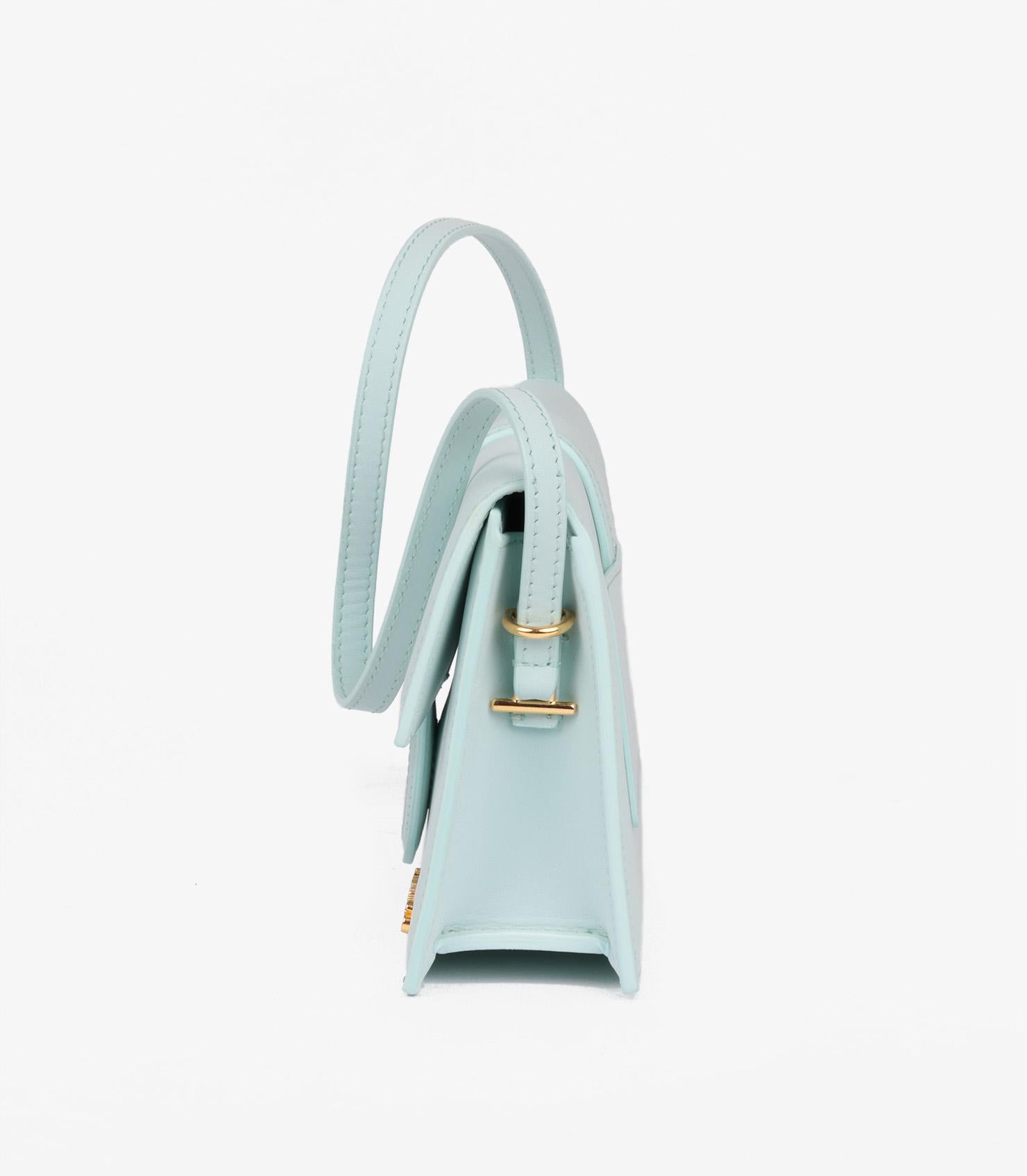Donna Jacquemus Pale Blue Smooth Calfskin Leather Le Bambino Long in vendita