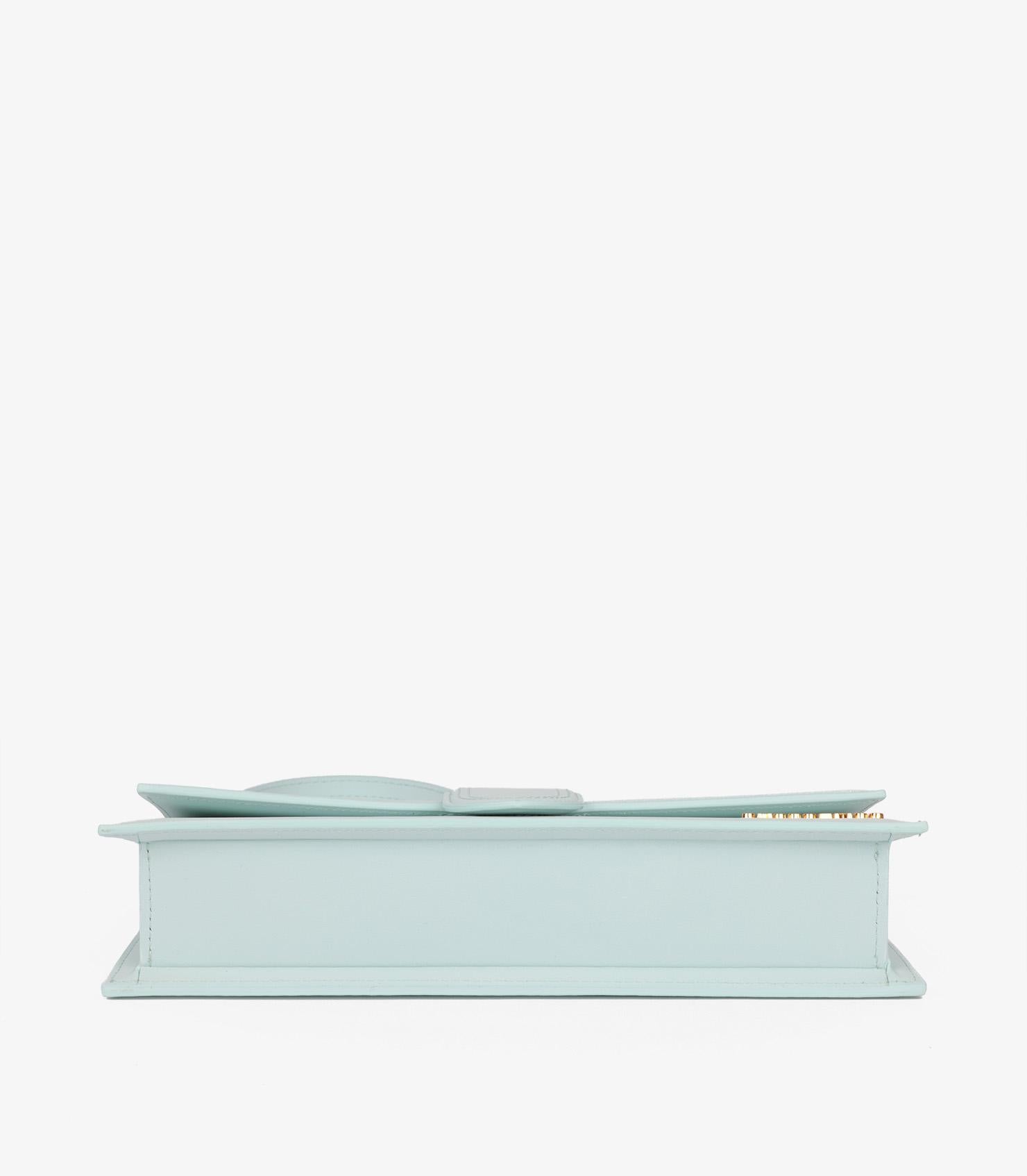 Jacquemus Pale Blue Smooth Calfskin Leather Le Bambino Long For Sale 2