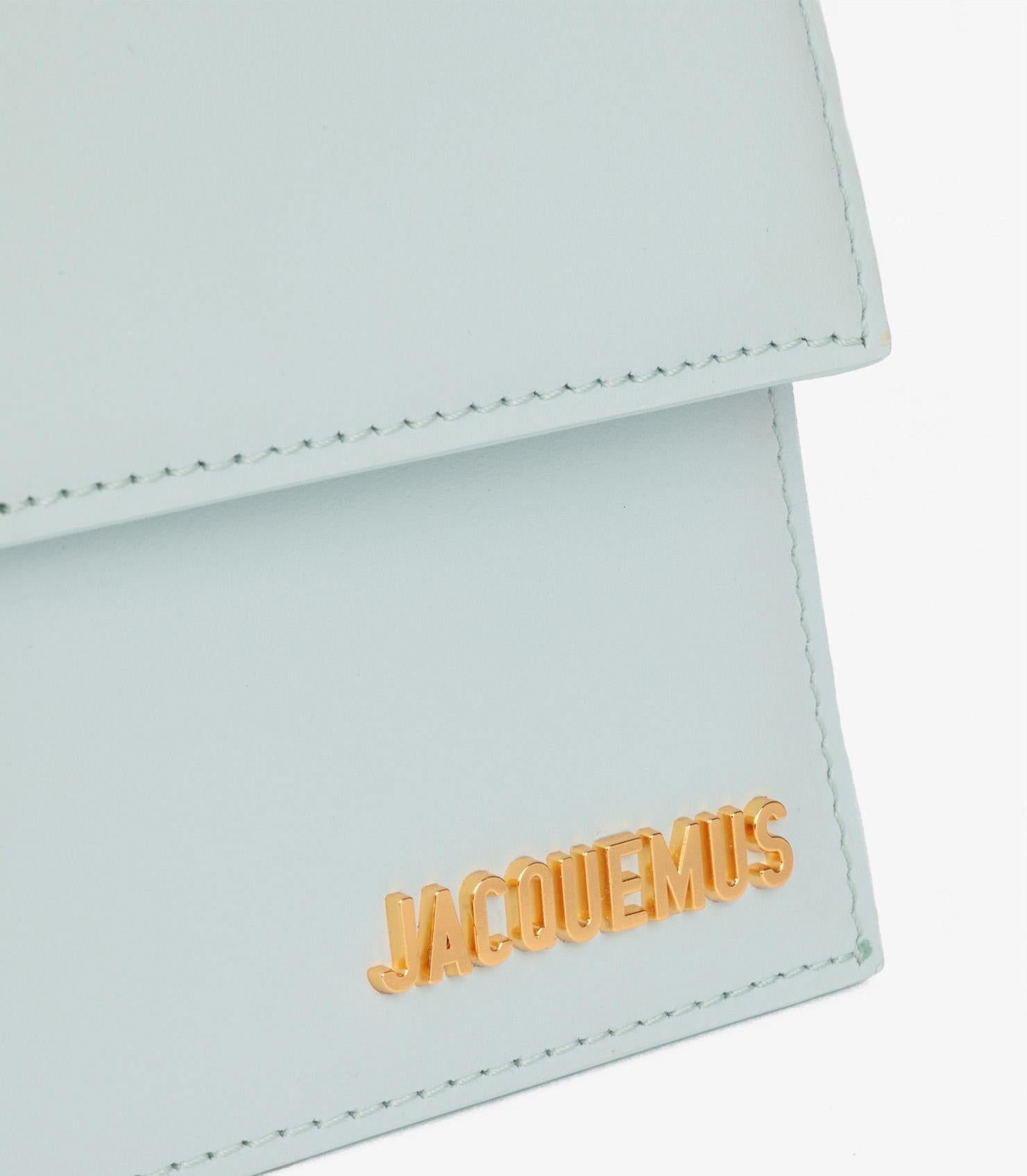 Jacquemus Pale Blue Smooth Calfskin Leather Le Bambino Long in vendita 3