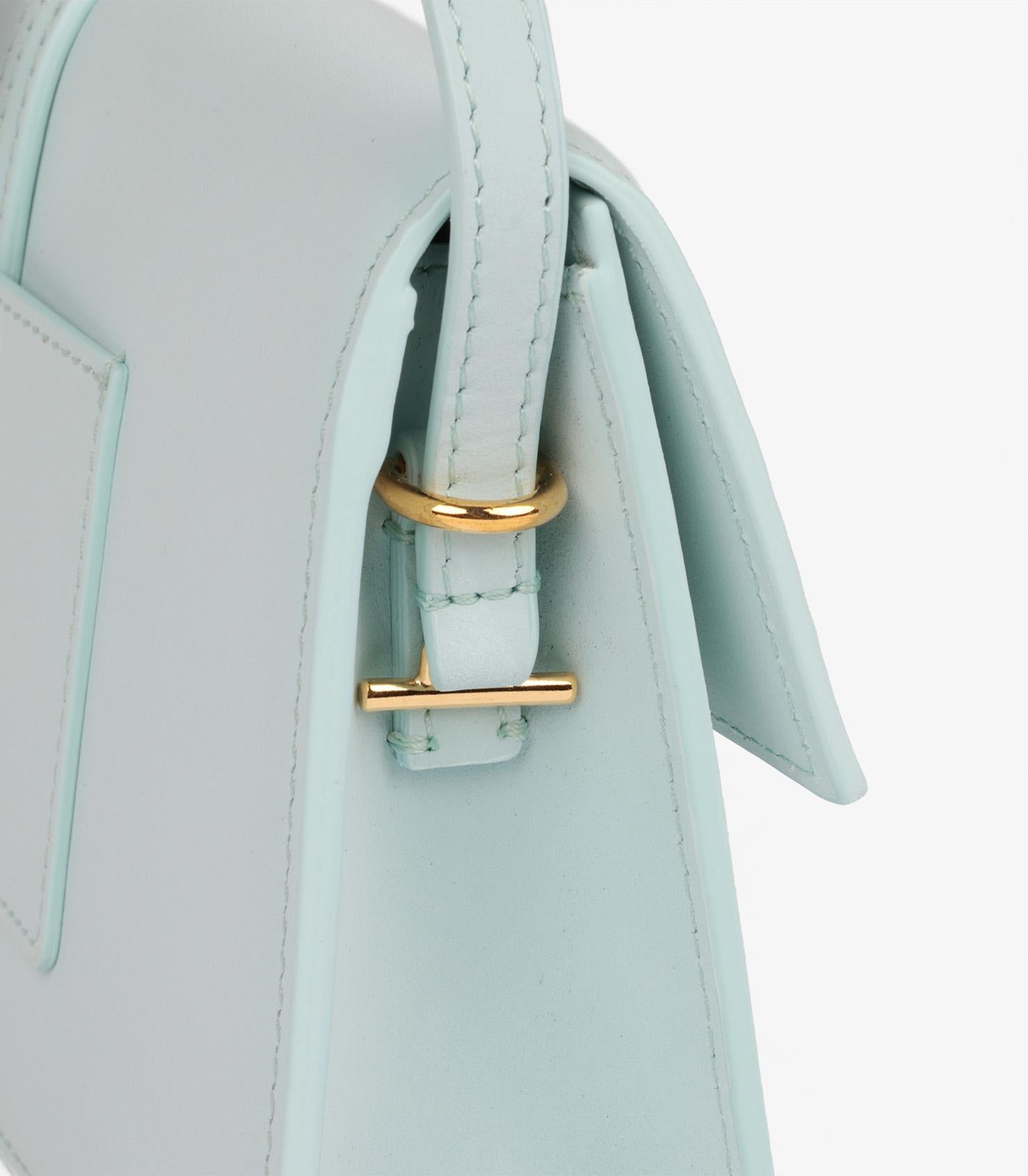 Jacquemus Pale Blue Smooth Calfskin Leather Le Bambino Long in vendita 4