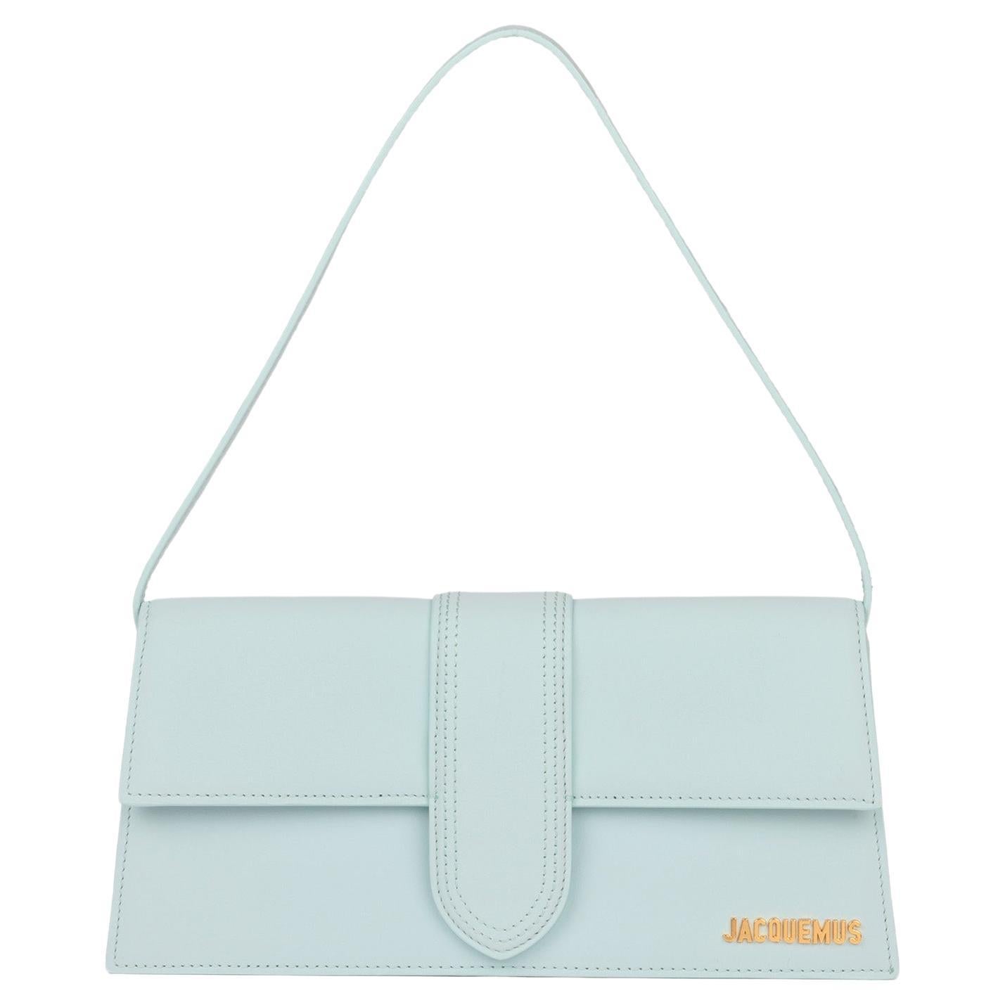 Jacquemus Pale Blue Smooth Calfskin Leather Le Bambino Long
