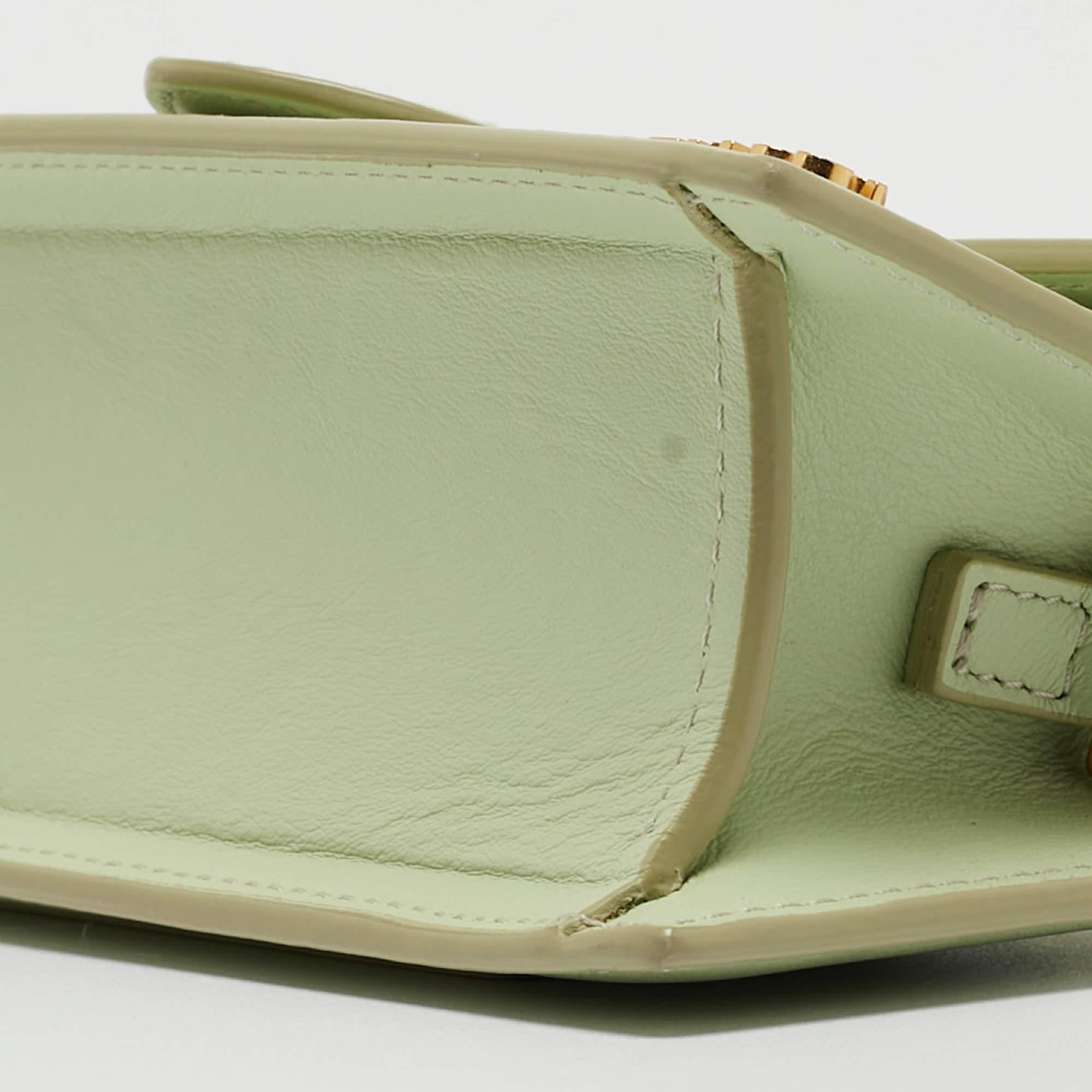 Jacquemus Pale Green Leather Le Bambino Mini Top Handle Bag. 5