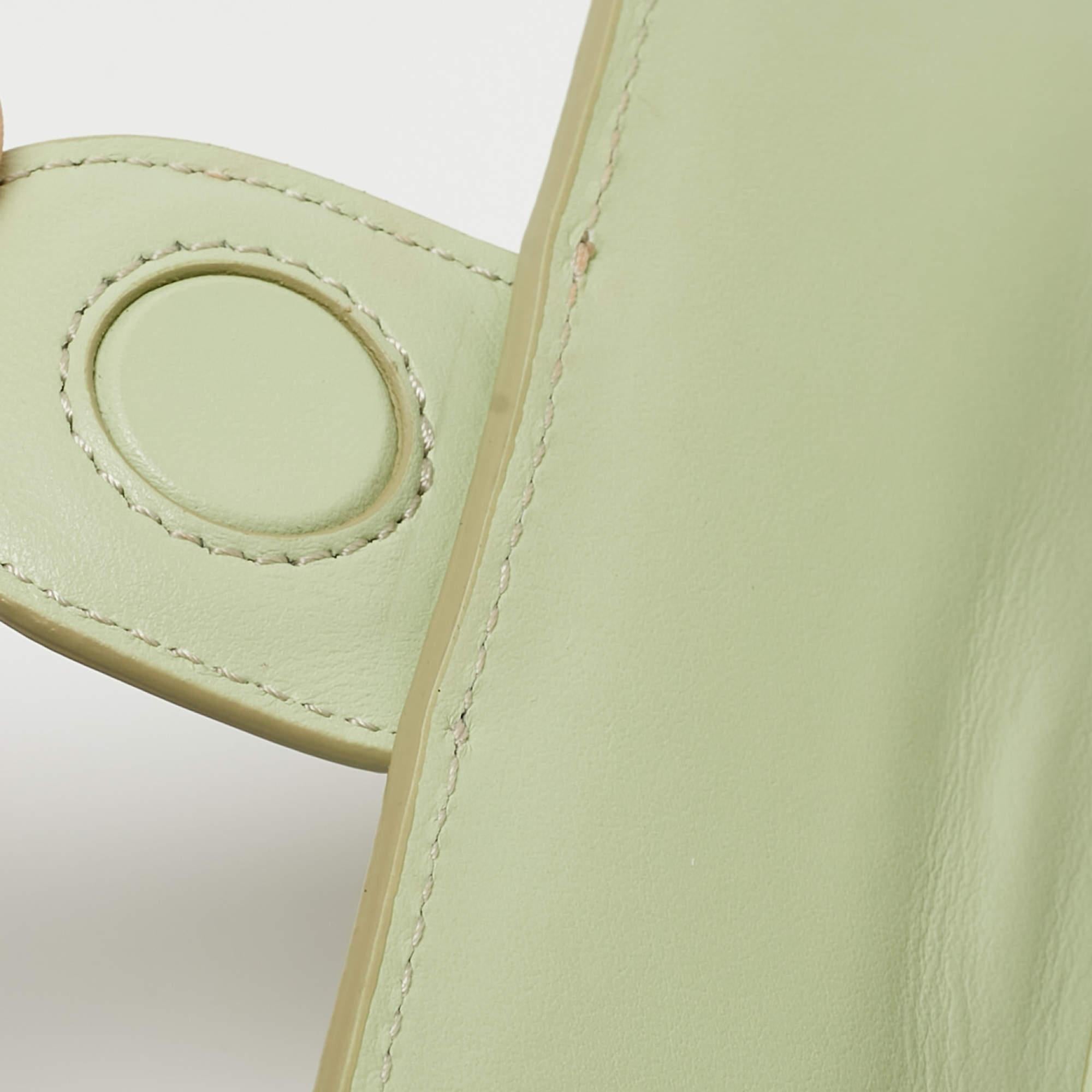 Jacquemus Pale Green Leather Le Bambino Mini Top Handle Bag. 7
