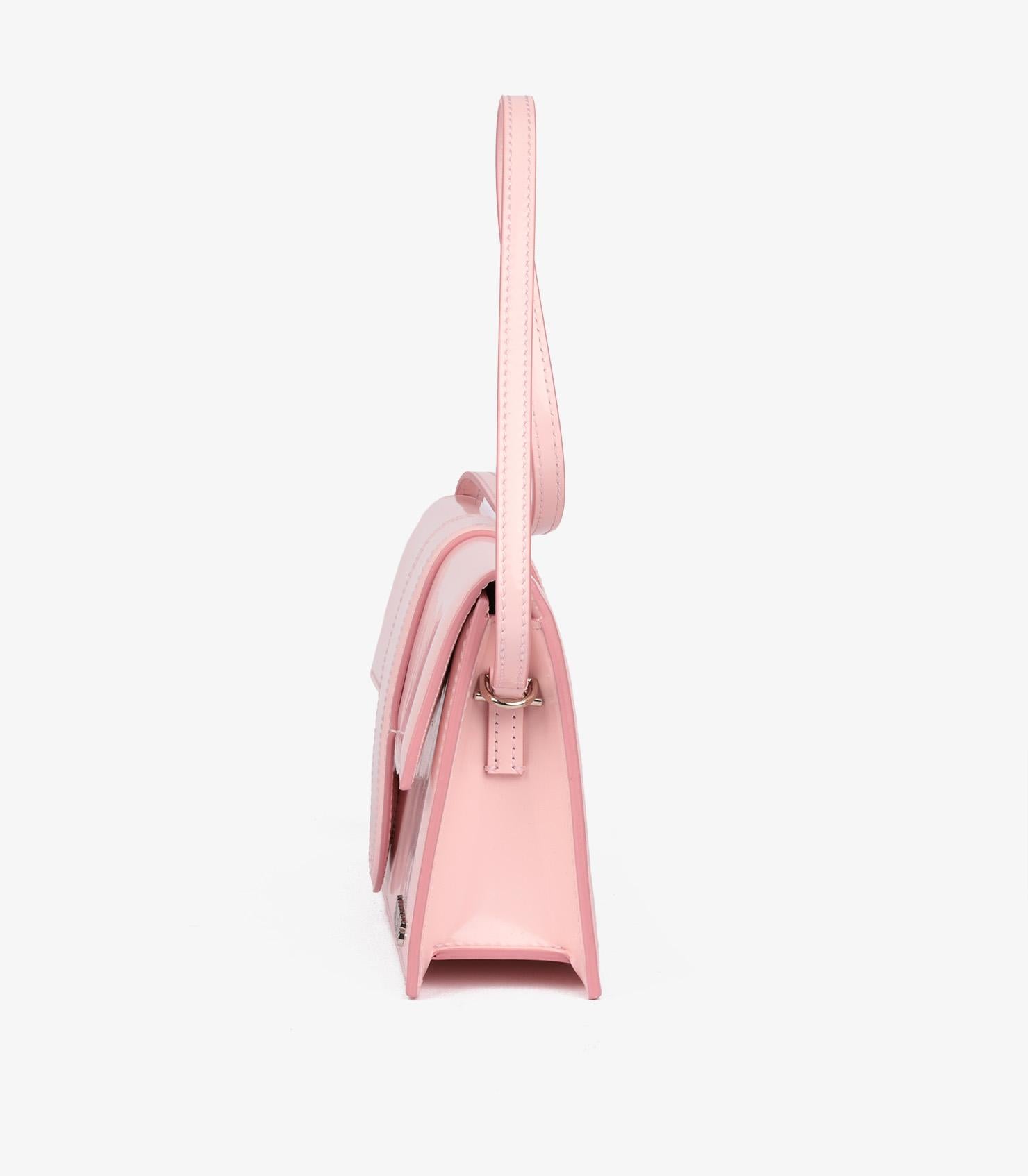 Jacquemus Pale Pink Patent Leather Le Bambino Long In New Condition For Sale In Bishop's Stortford, Hertfordshire