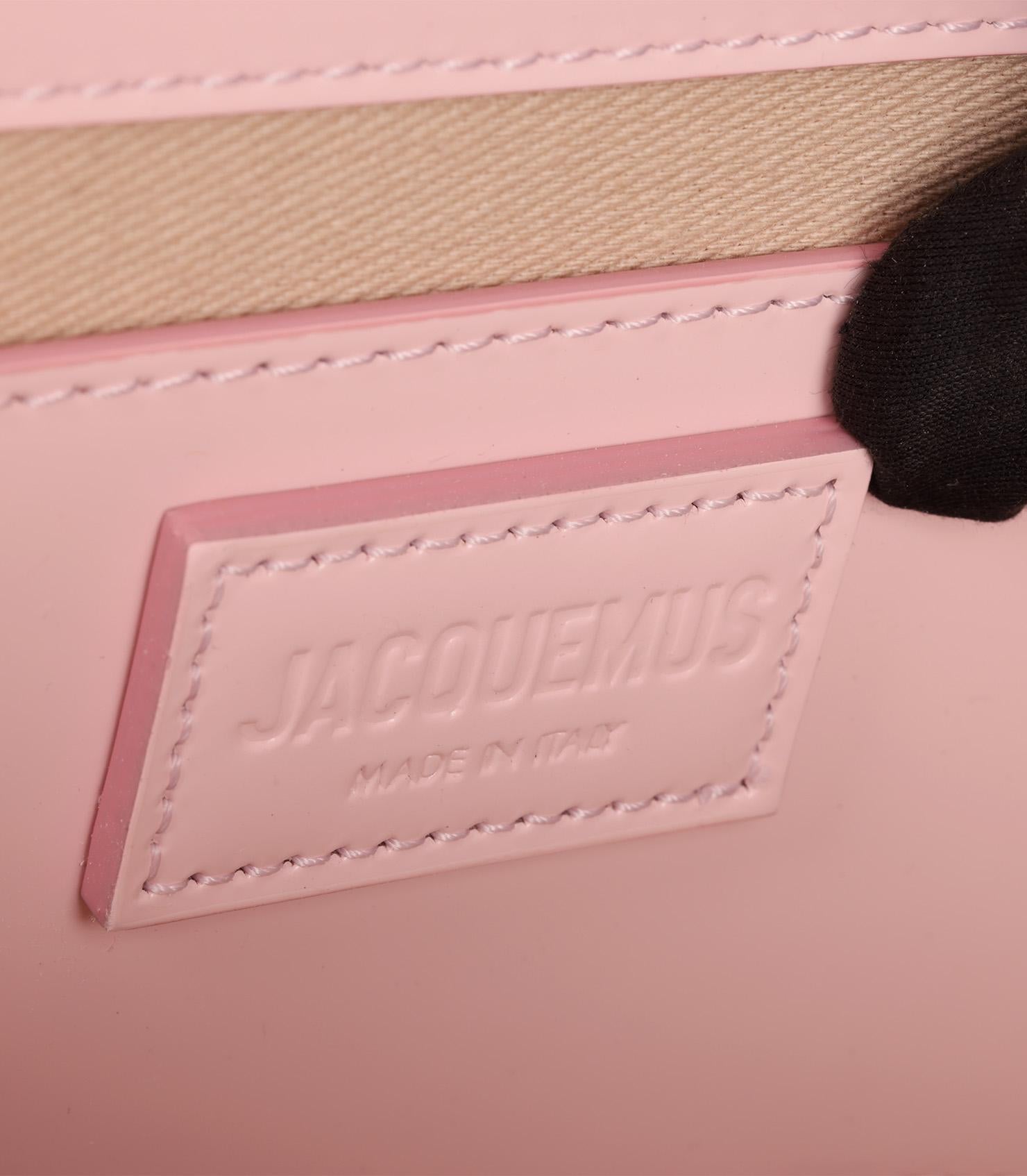 Jacquemus Pale Pink Patent Leather Le Bambino Long For Sale 4