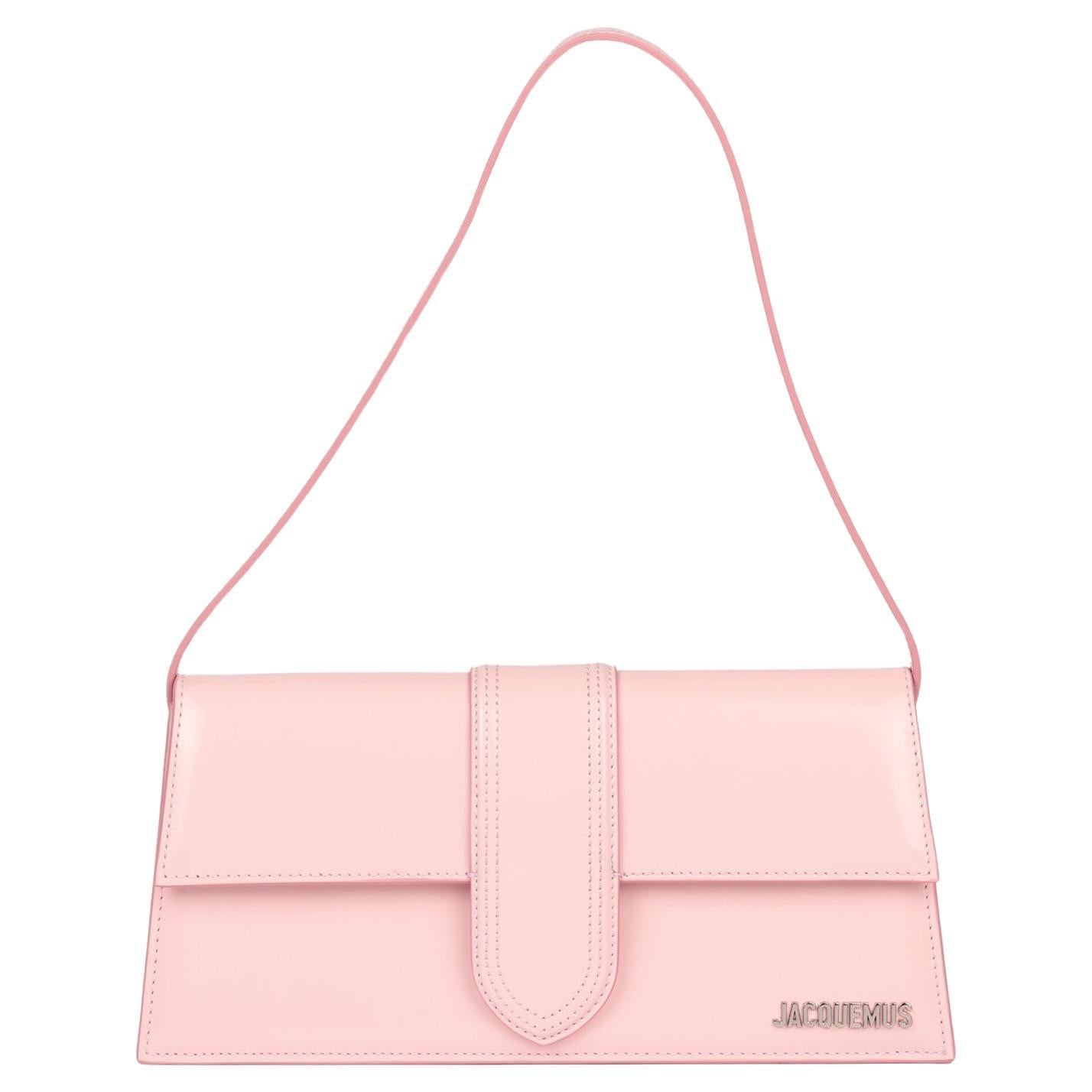 Jacquemus Pale Pink Patent Leather Le Bambino Long For Sale