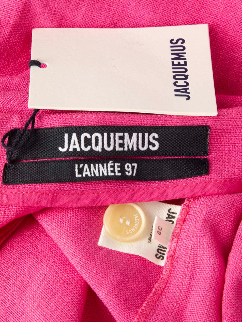 Jacquemus Rosa La Jupe Valery Midirock mit Ausschnitt Größe M im Zustand „Neu“ im Angebot in London, GB