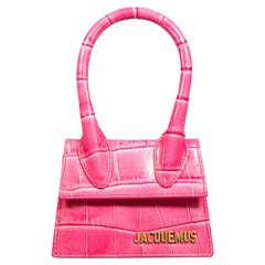Jacquemus Rosa Ledertasche Le Chiquito mit Prägung