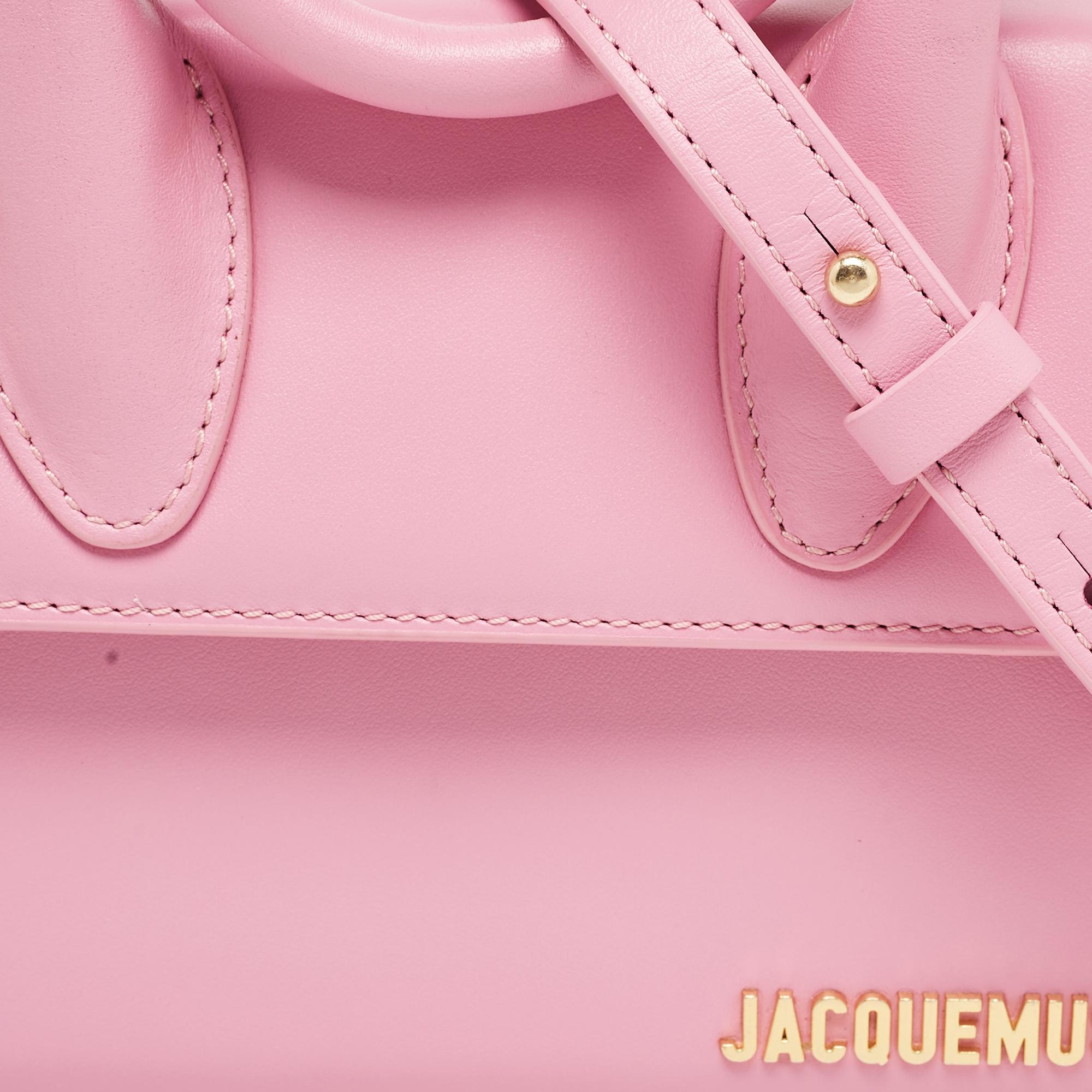 Jacquemus Pink Leather Le Chiquito Noeud Top Handle Bag 6
