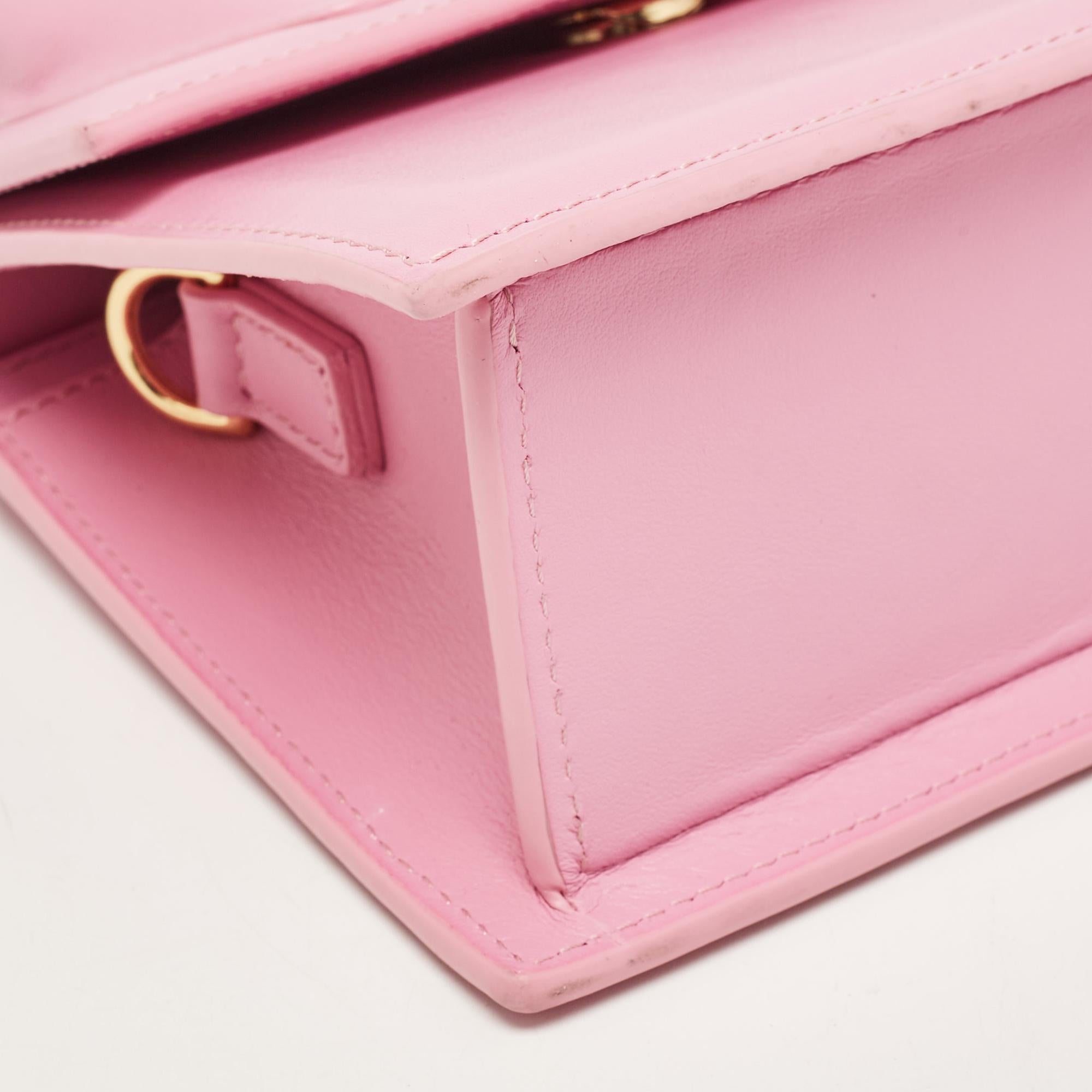 Jacquemus Pink Leather Le Chiquito Noeud Top Handle Bag 7