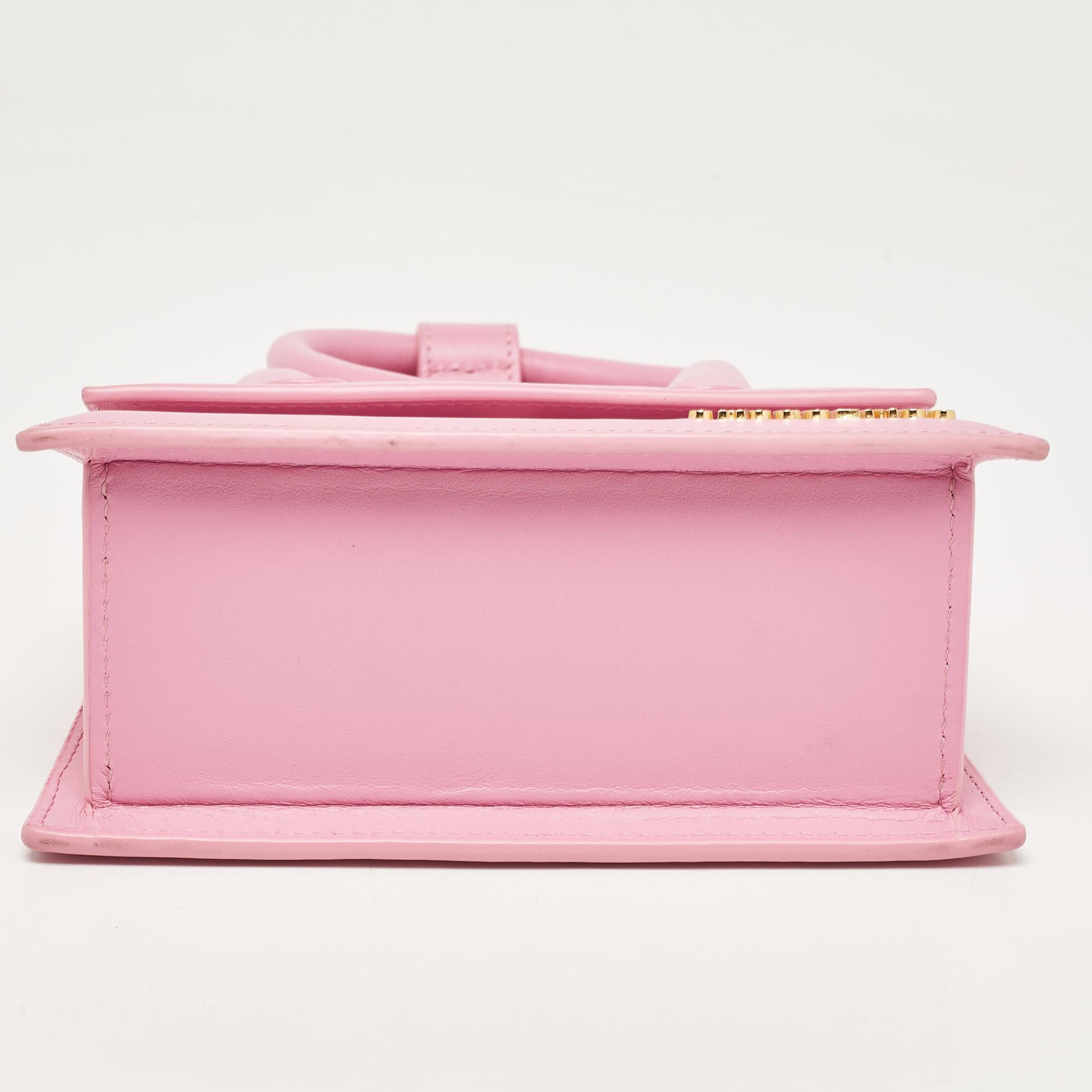 Jacquemus Pink Leather Le Chiquito Noeud Top Handle Bag 1