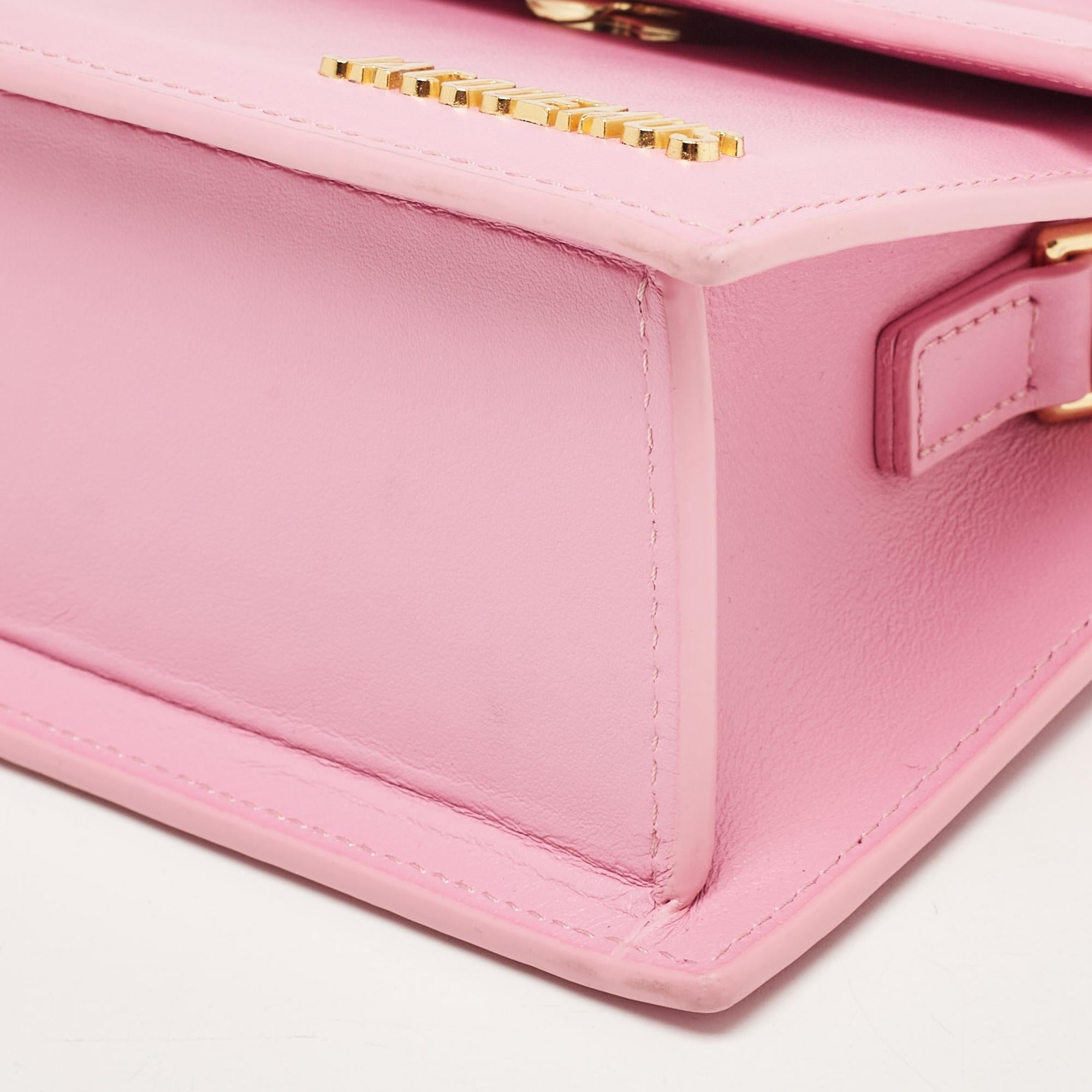 Jacquemus Pink Leather Le Chiquito Noeud Top Handle Bag 2