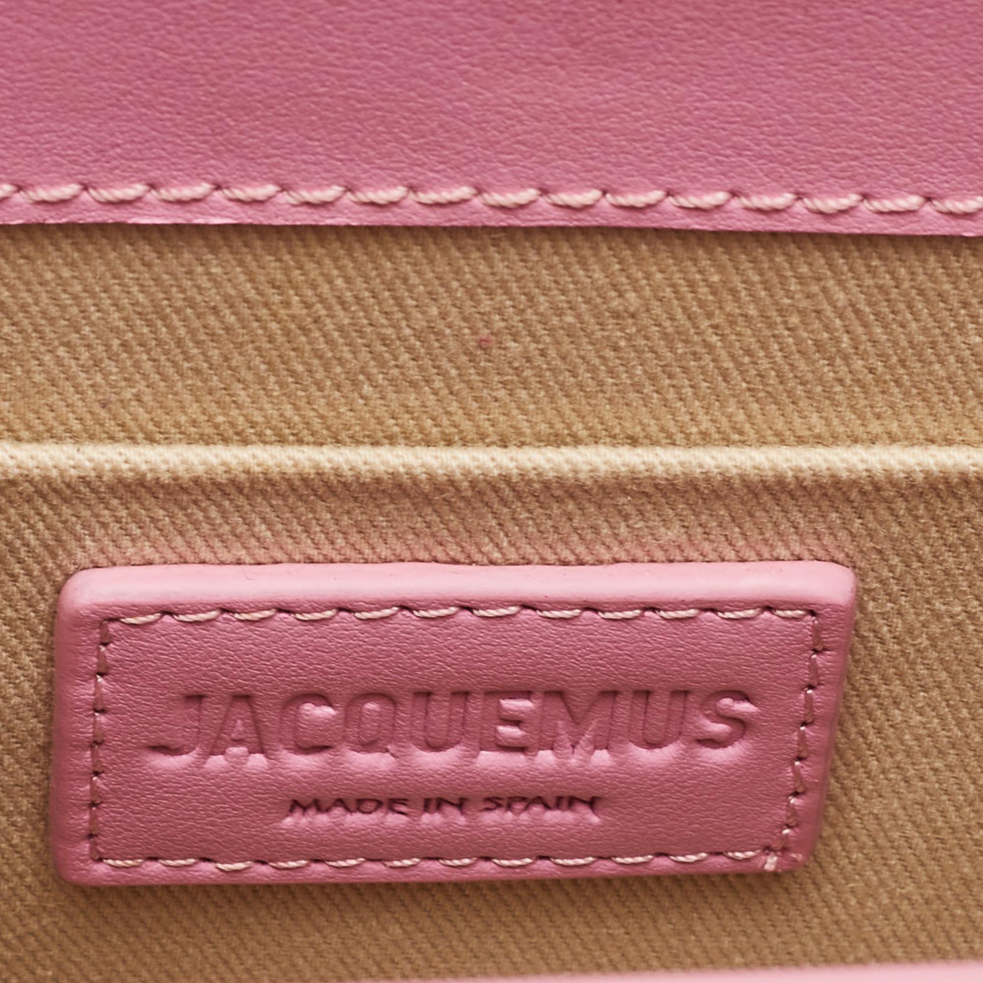 Jacquemus Pink Leather Le Chiquito Noeud Top Handle Bag 4