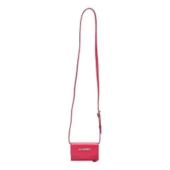 Jacquemus Pink Leather Le Porte Azur Crossbody Pouch