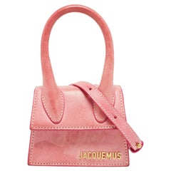 Jacquemus Pink Leather Mini Le Chiquito Top Handle Bag