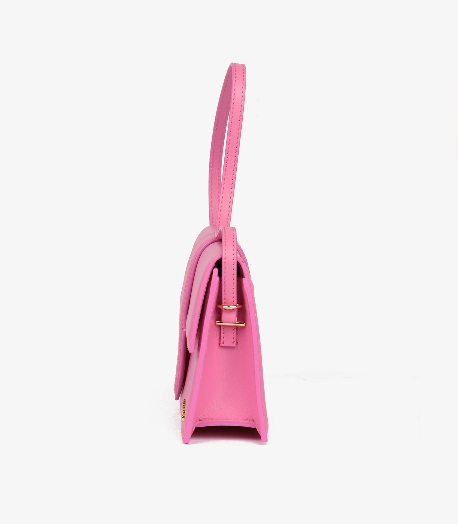 Women's or Men's Jacquemus Pink Smooth Calfskin Leather Le Bambino Long For Sale